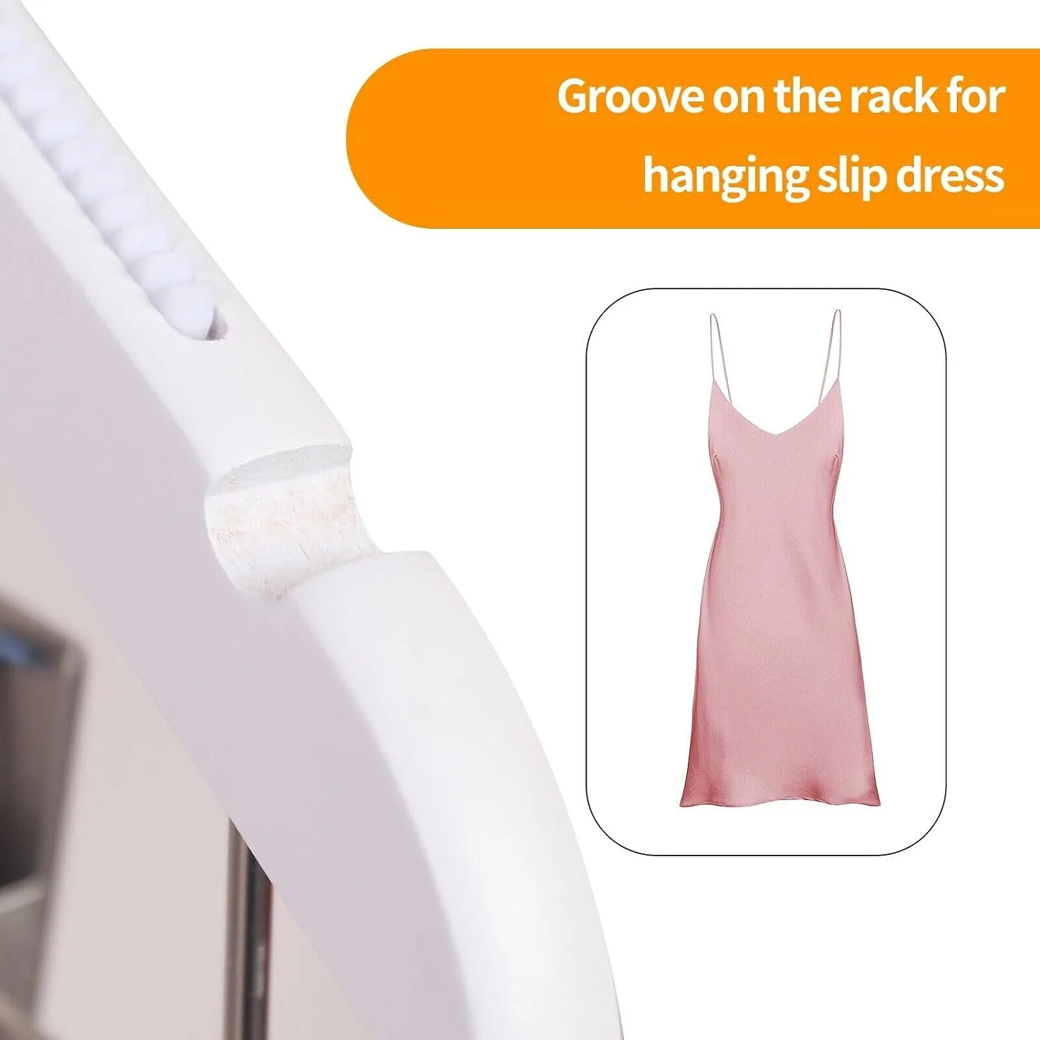 12 Children's Anti-Slip Eco-conscious Wooden Hangers with Soft Grip Clips | White