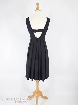 50s/60s Black Cocktail Dress With Low Back