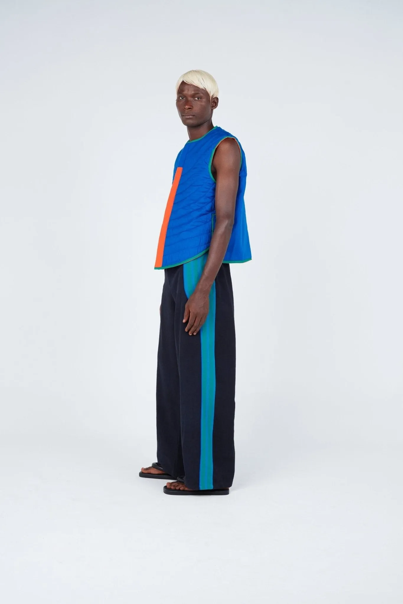 Abstract Reversible Puffer Vest