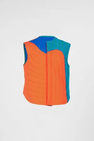 Abstract Reversible Puffer Vest