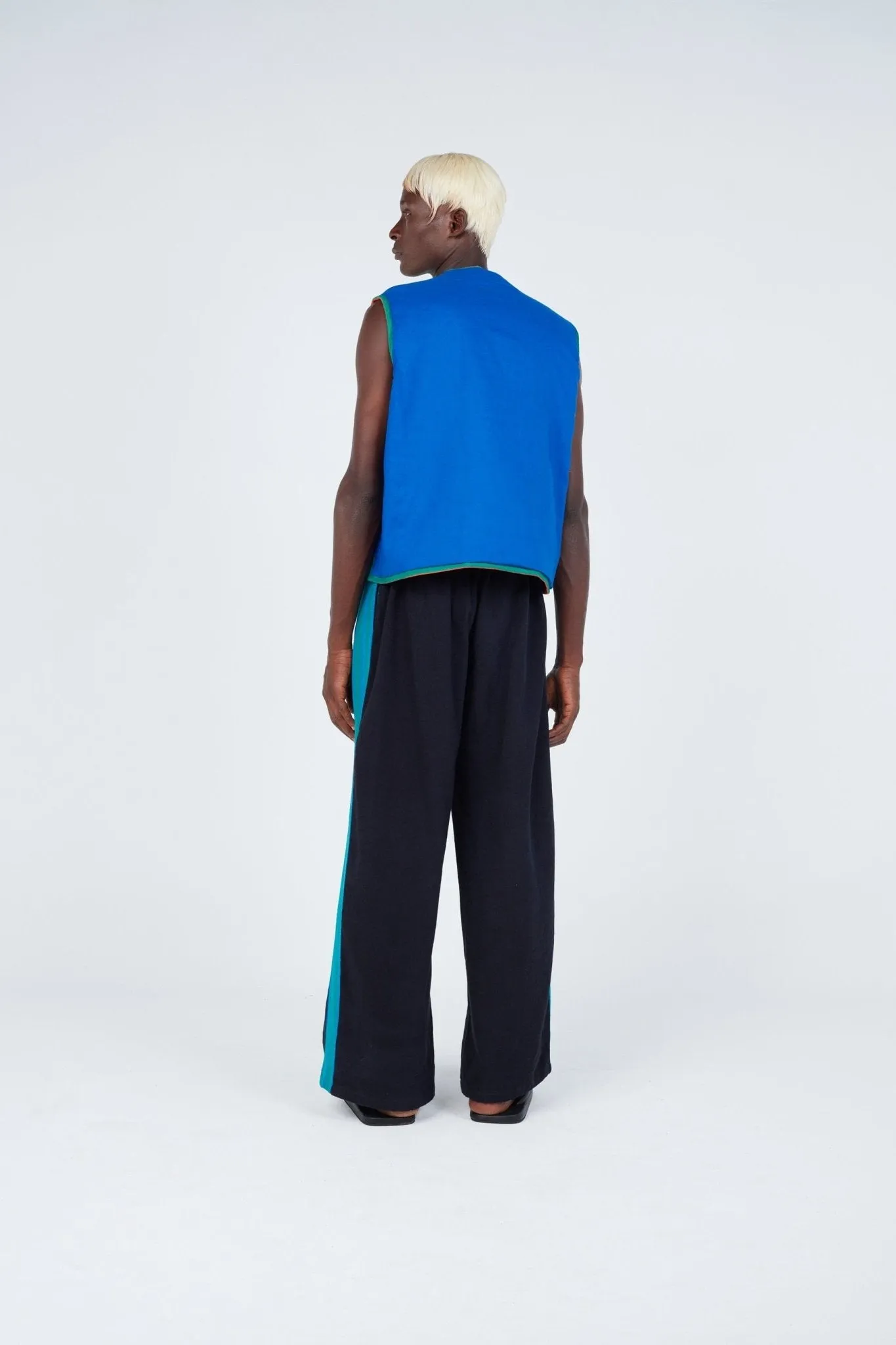 Abstract Reversible Puffer Vest