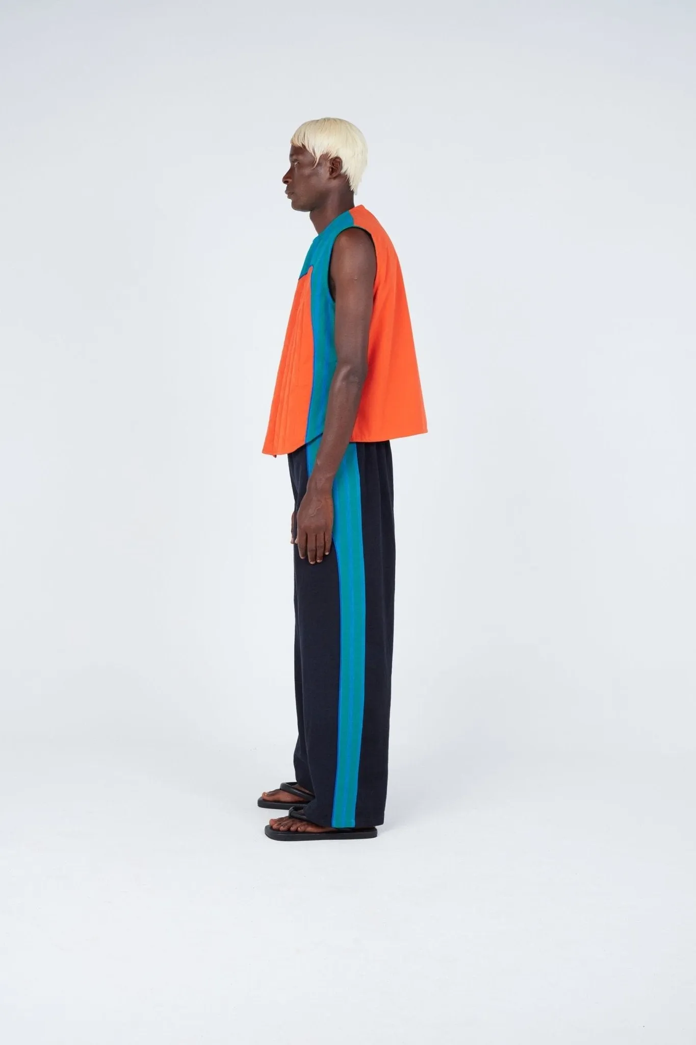 Abstract Reversible Puffer Vest