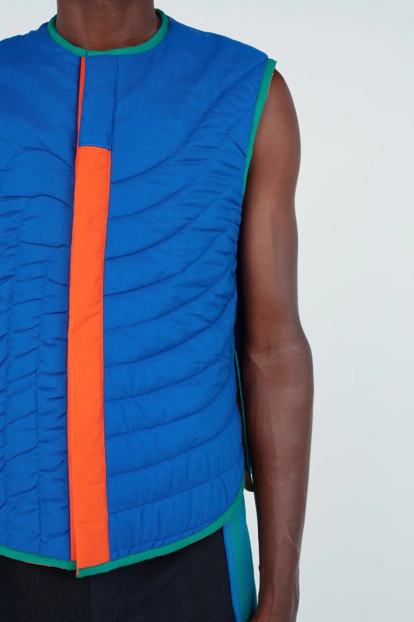 Abstract Reversible Puffer Vest
