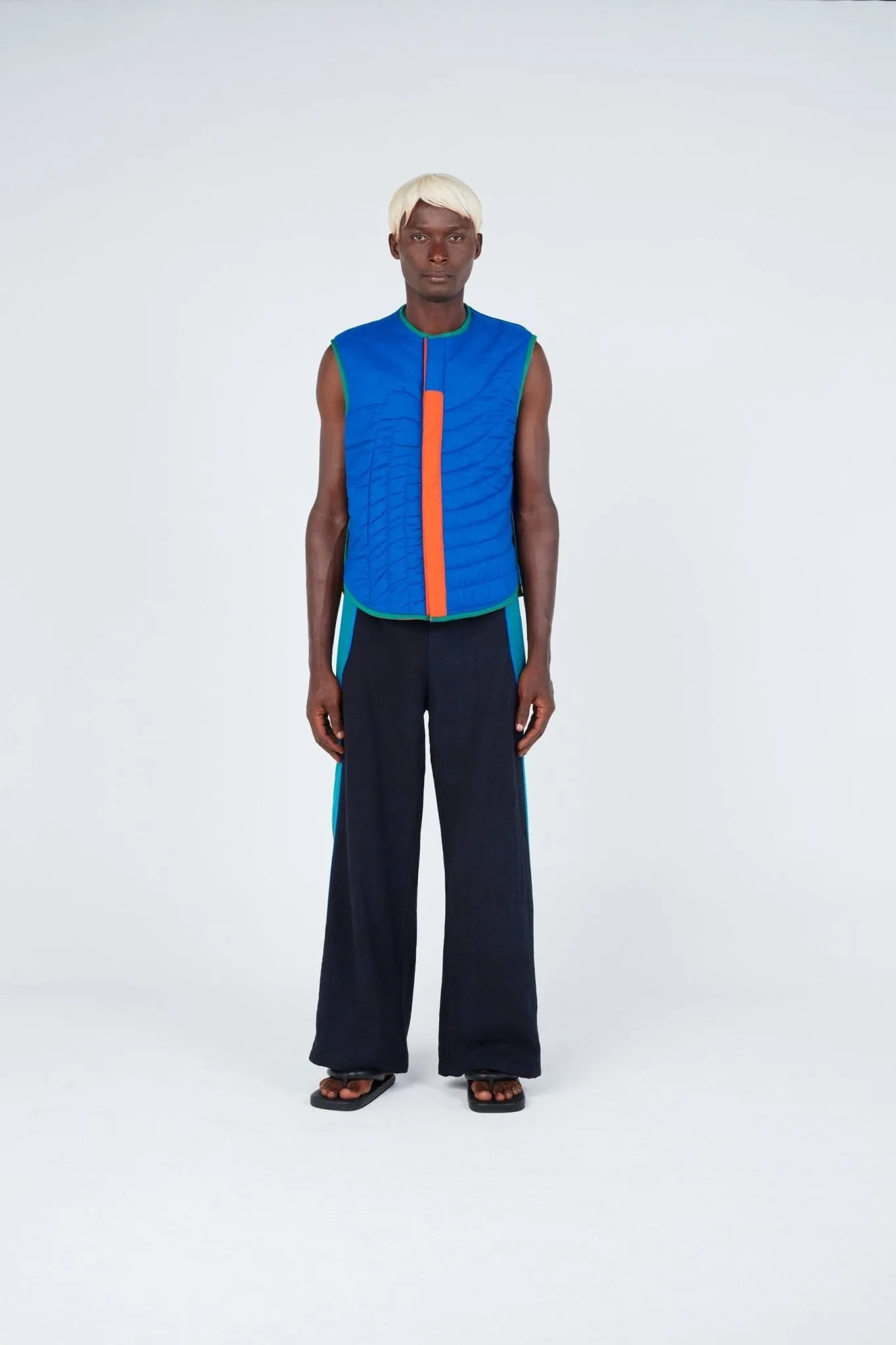 Abstract Reversible Puffer Vest