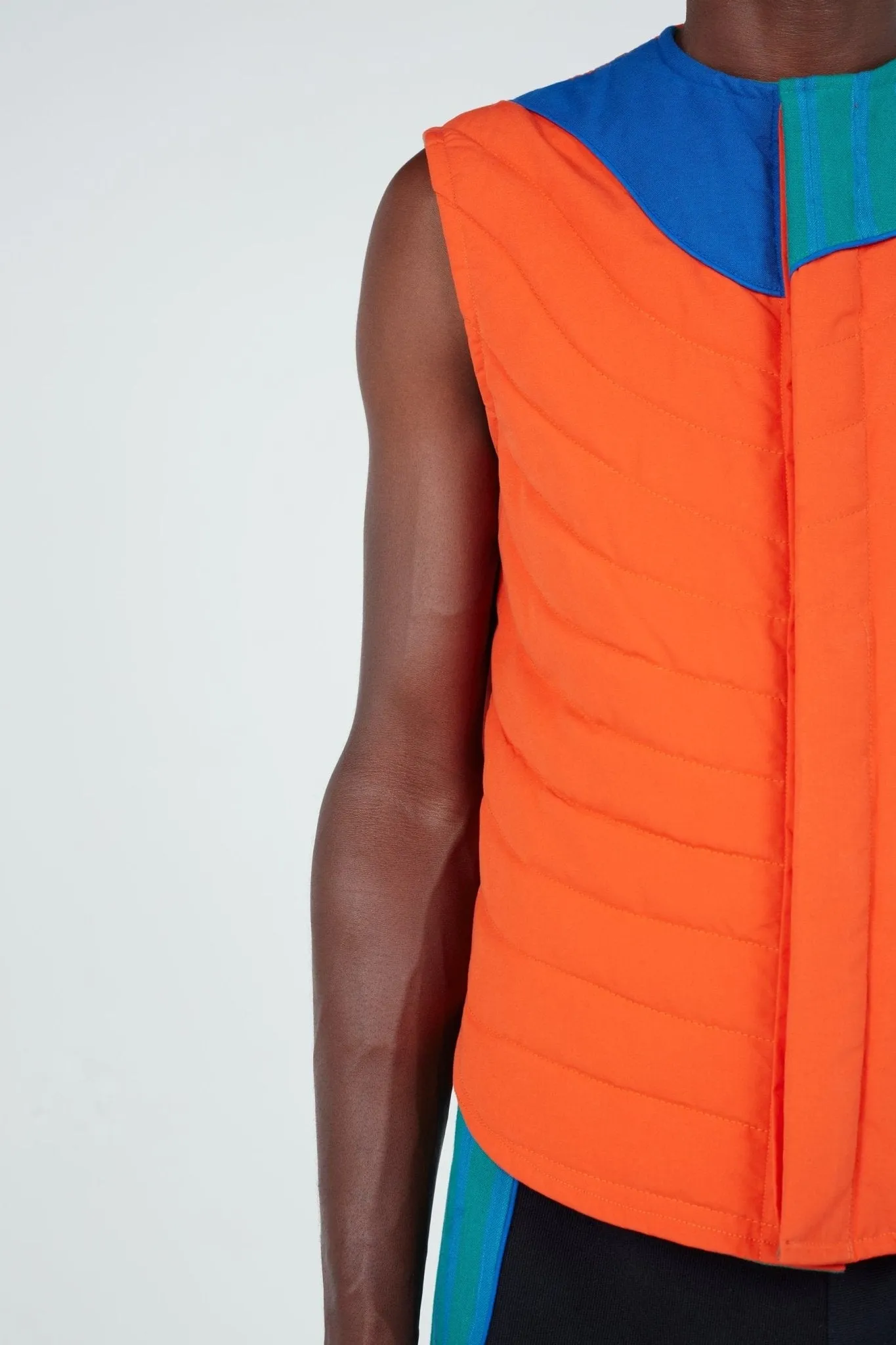 Abstract Reversible Puffer Vest