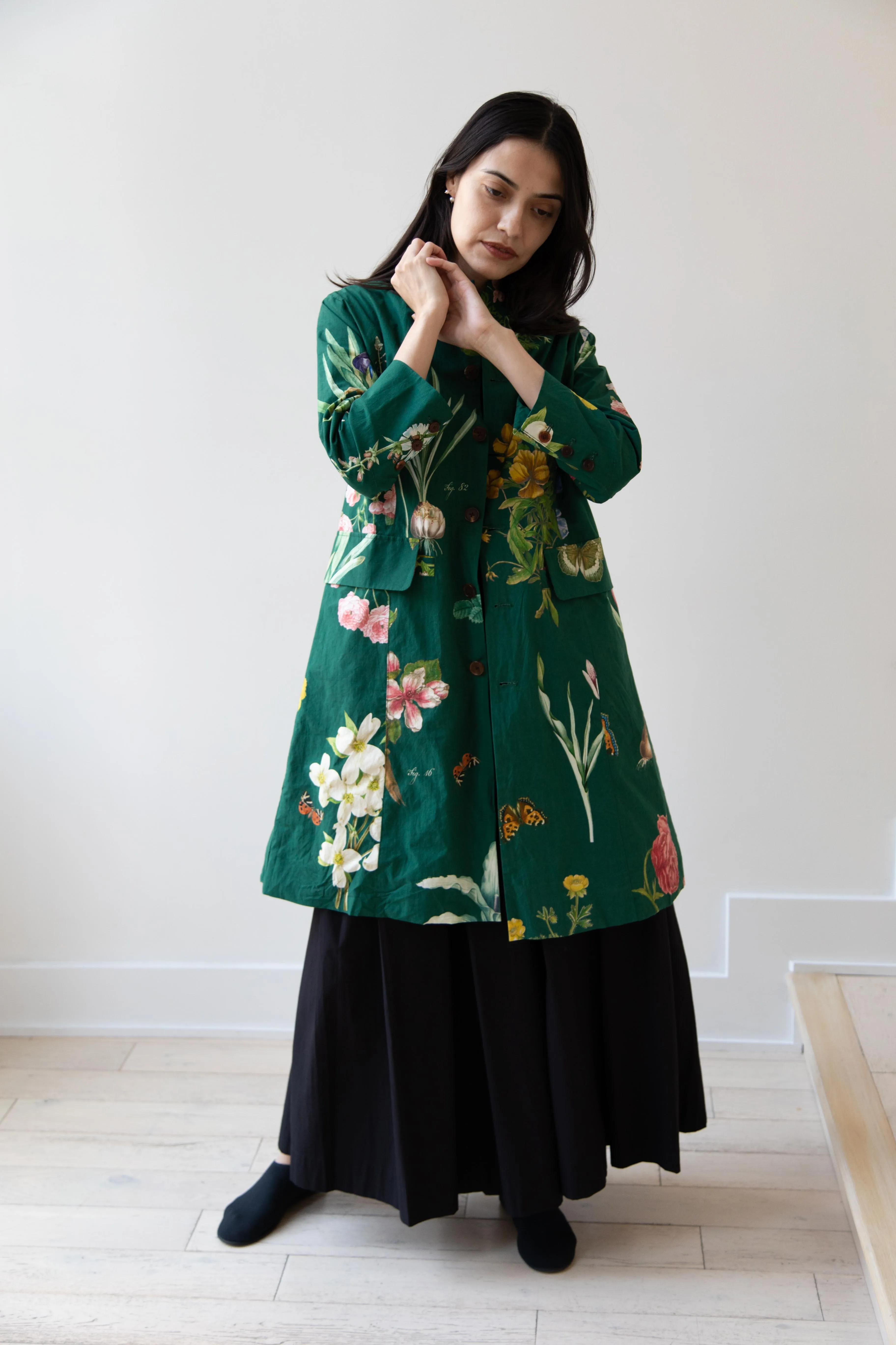 Aleksandr Manamïs | Coat in Jardin Vert