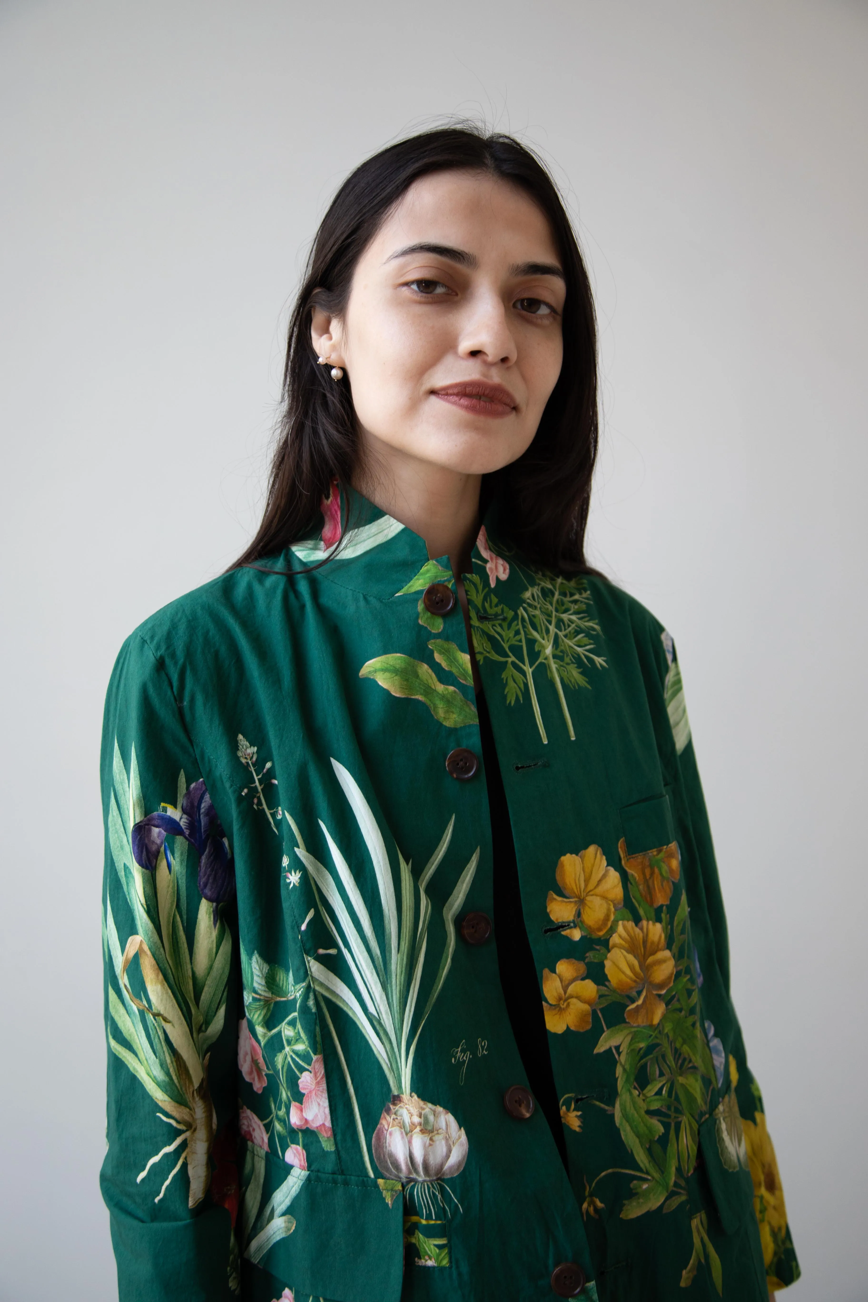 Aleksandr Manamïs | Coat in Jardin Vert