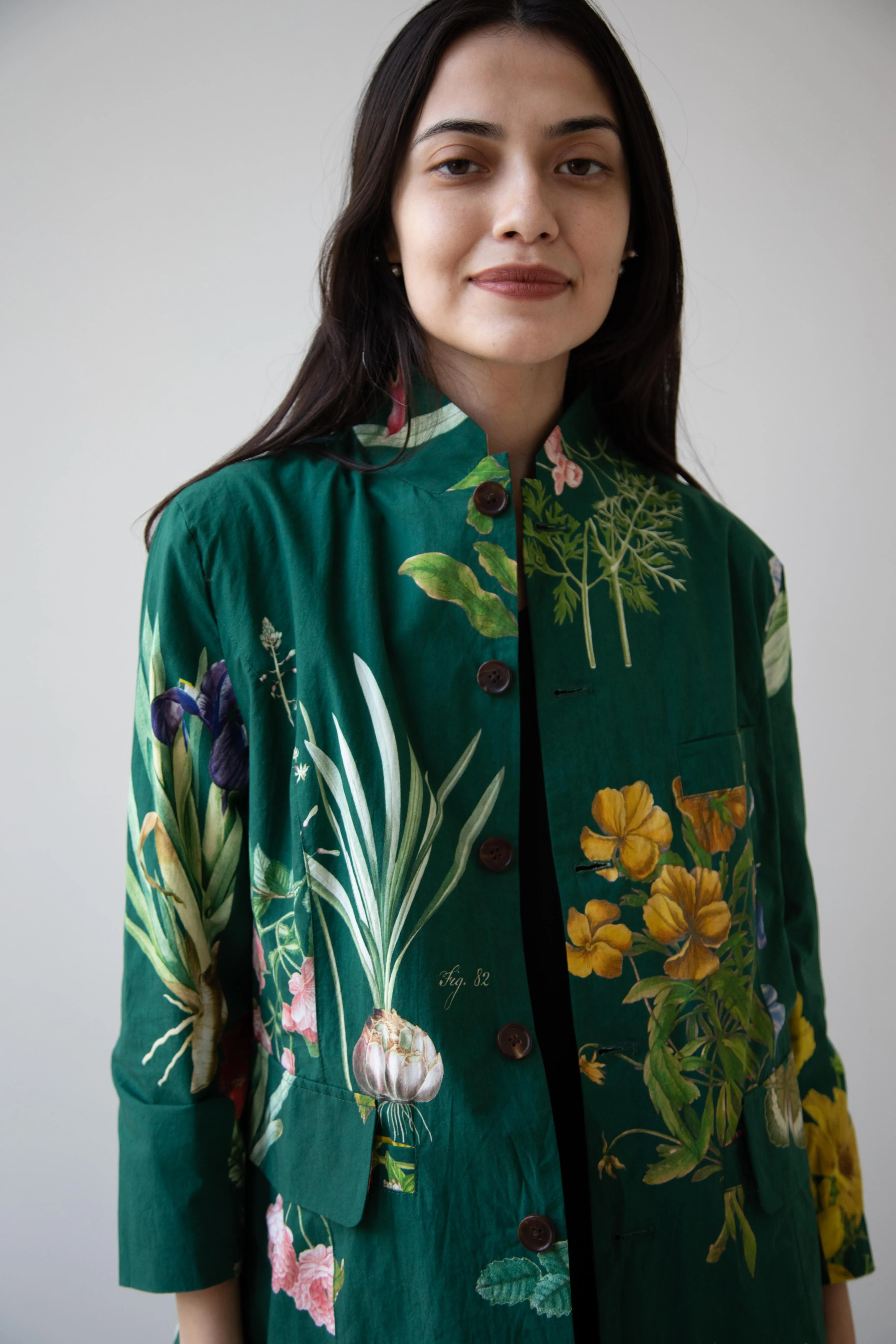 Aleksandr Manamïs | Coat in Jardin Vert