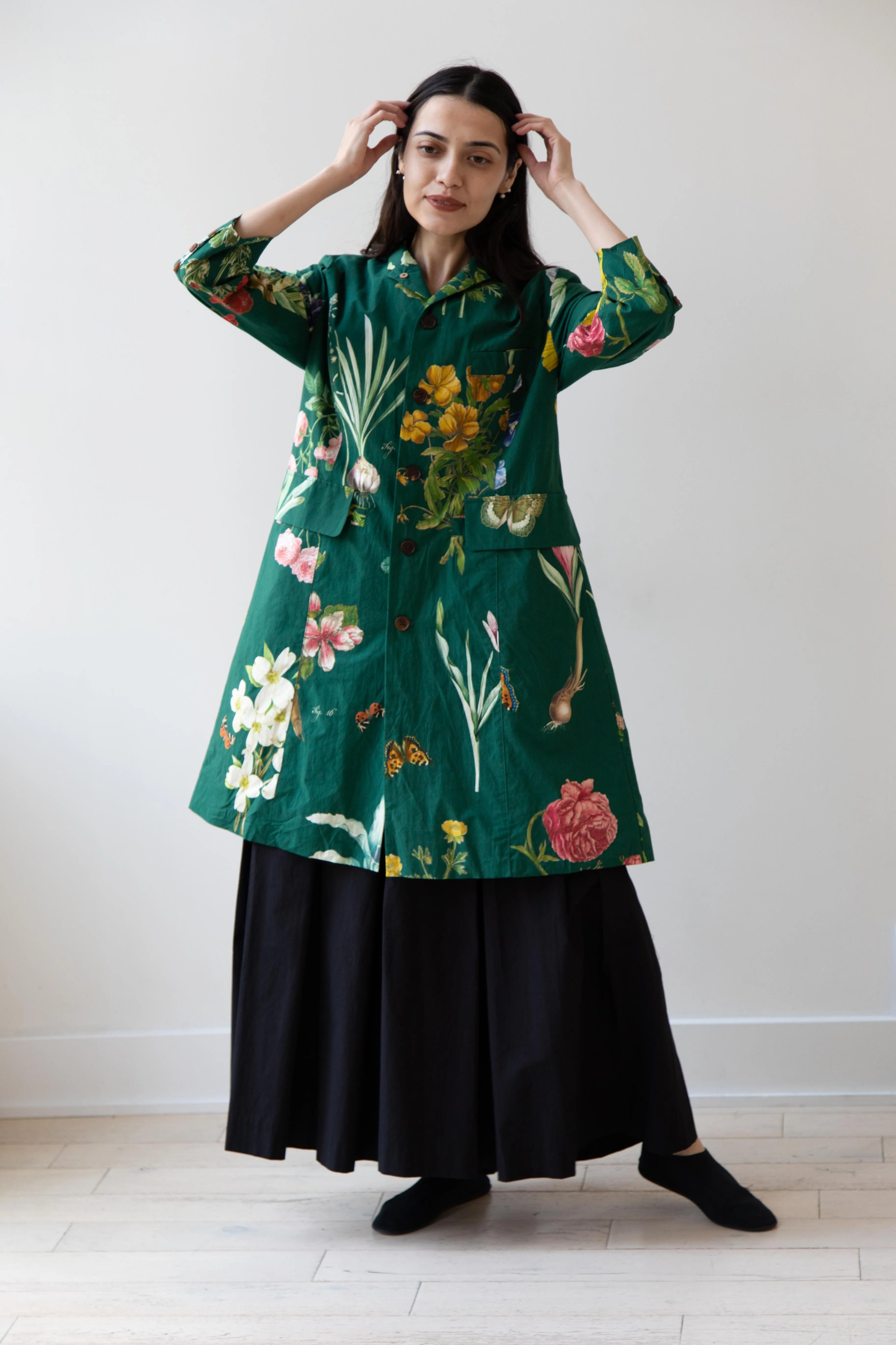 Aleksandr Manamïs | Coat in Jardin Vert