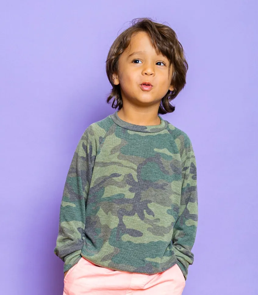 Alfie-Camo Top | Olive