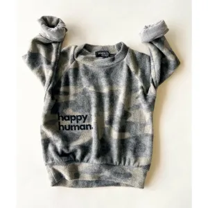 Alfie-Happy Human Kids top | Brushed Camo FC