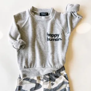 Alfie-Happy Human Kids top | Heather FC