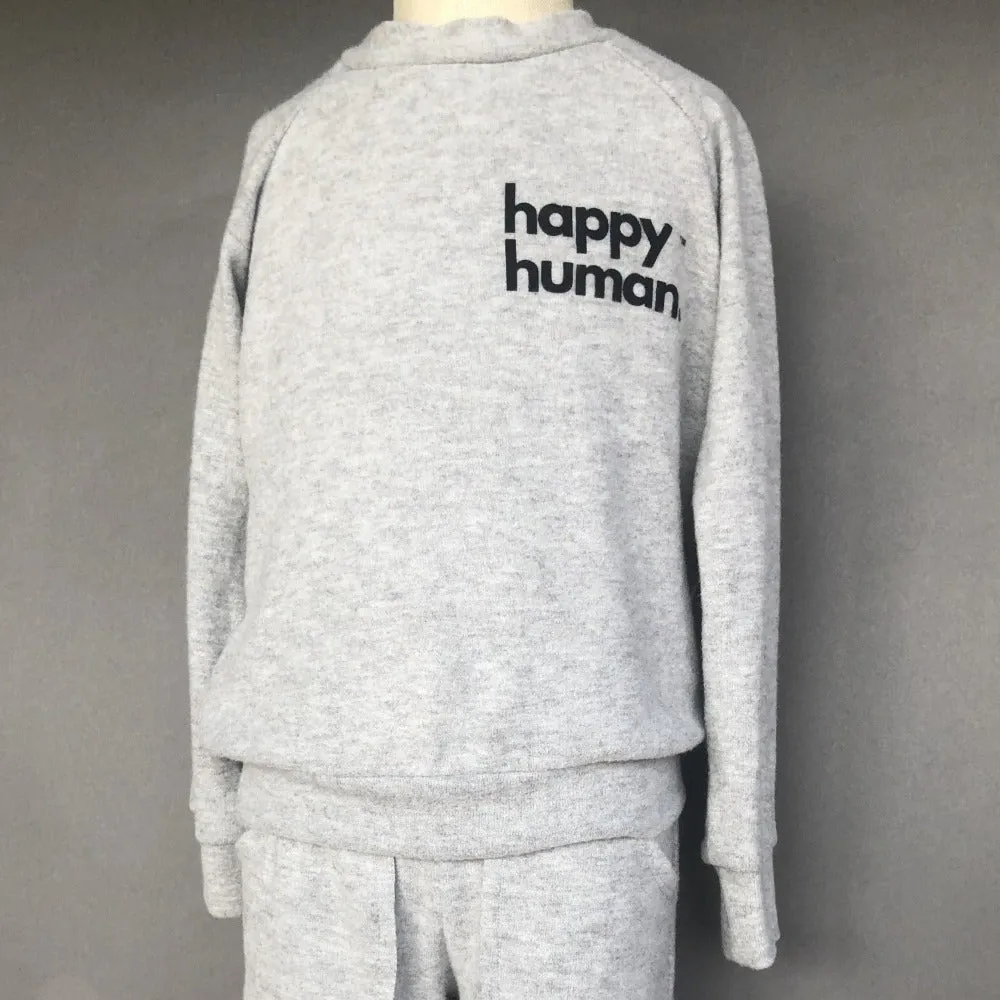 Alfie-Happy Human Kids top | Heather FC