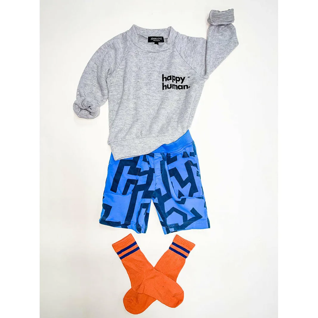 Alfie-Happy Human Kids top | Heather FC
