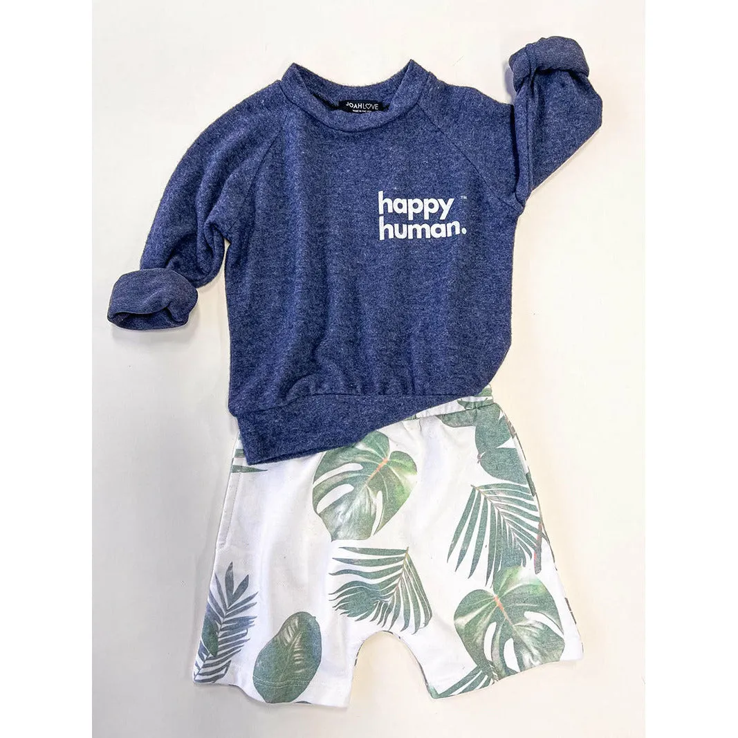 Alfie-Happy Human Kids top | Navy FC