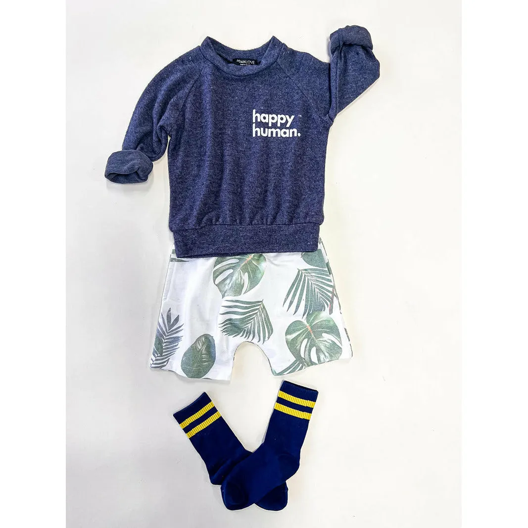 Alfie-Happy Human Kids top | Navy FC