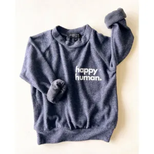 Alfie-Happy Human Kids top | Navy FC