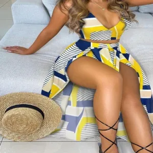 Amber Glow 2 PCS Skirt Set