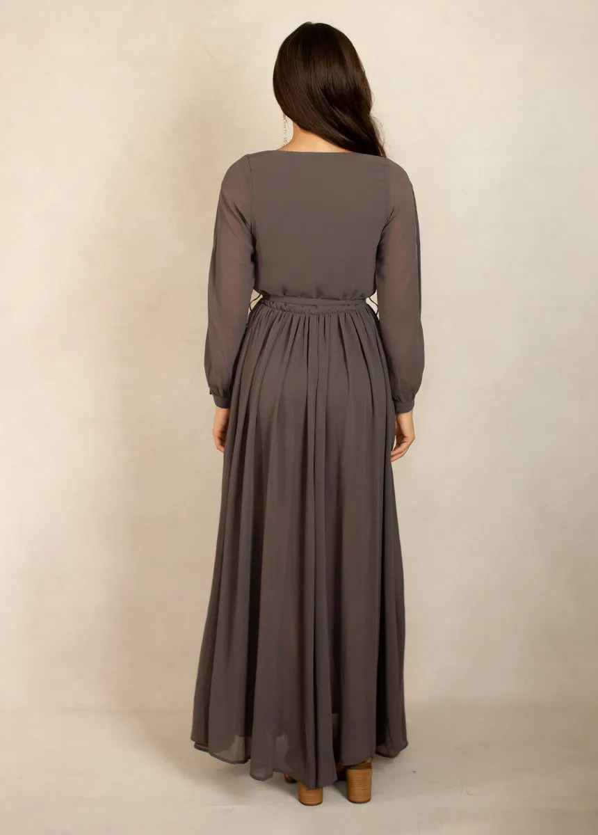 Aniya Bridesmaid Dress in Charcoal