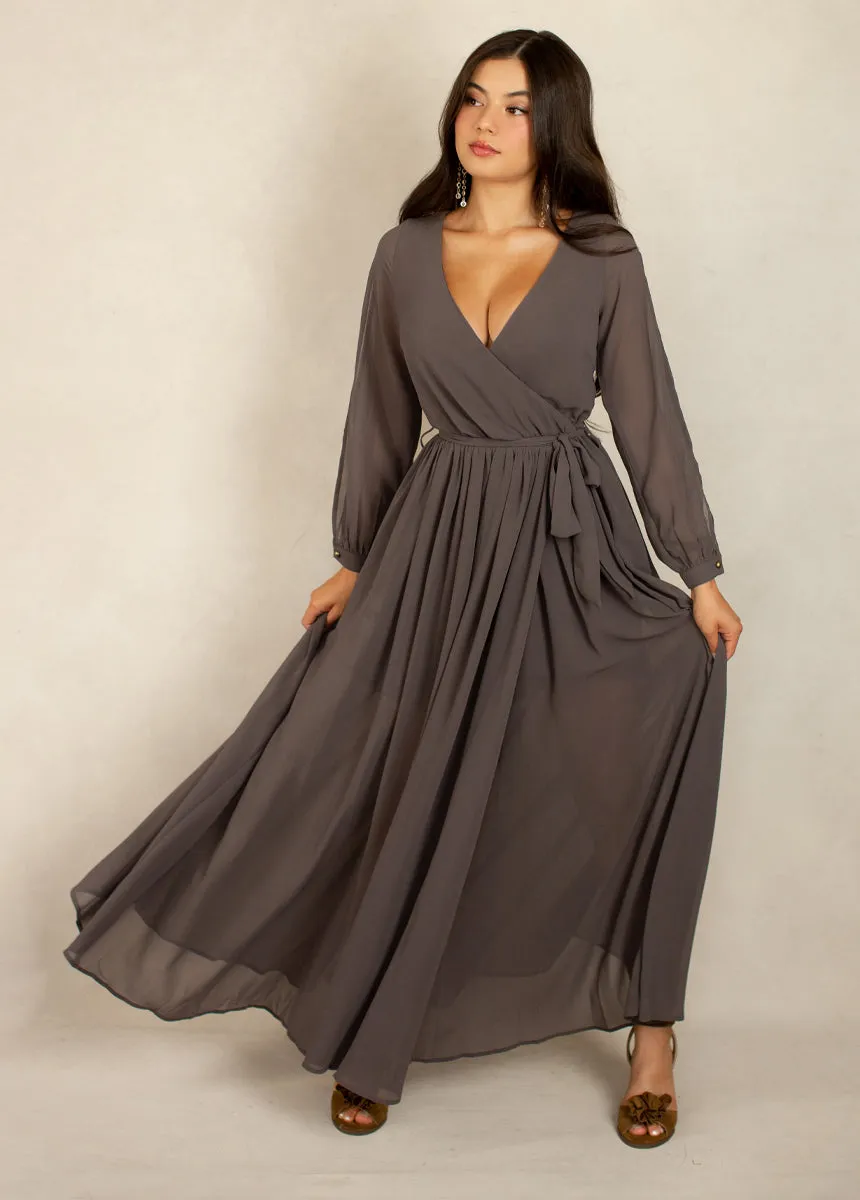 Aniya Bridesmaid Dress in Charcoal