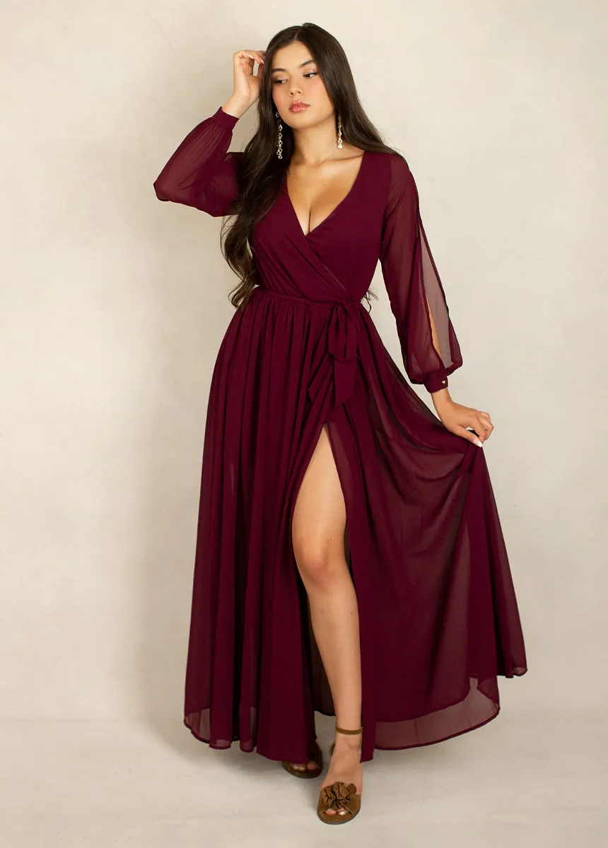 Aniya Bridesmaid Dress in Plum