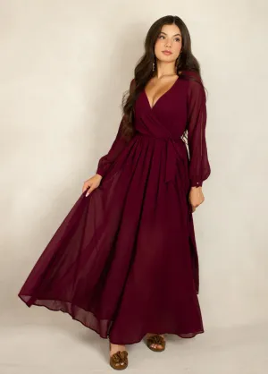 Aniya Bridesmaid Dress in Plum