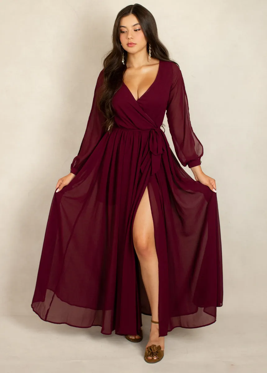 Aniya Bridesmaid Dress in Plum