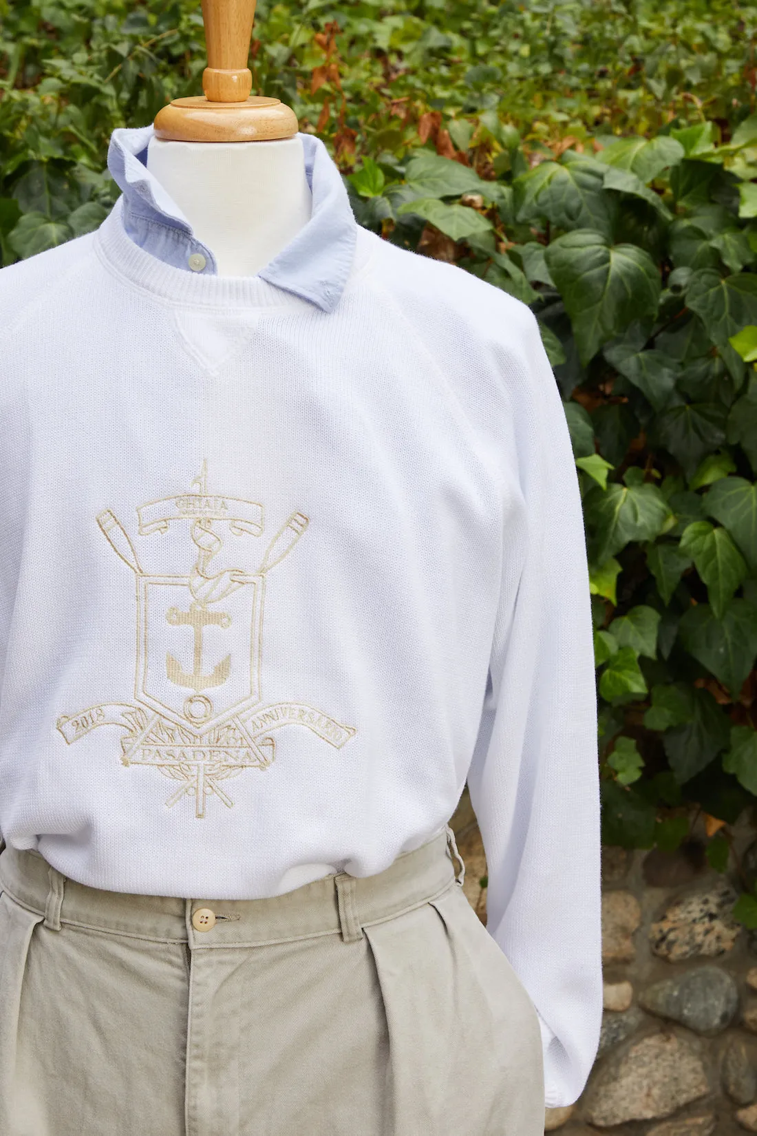 Anniversary Cotton Raglan Crewneck