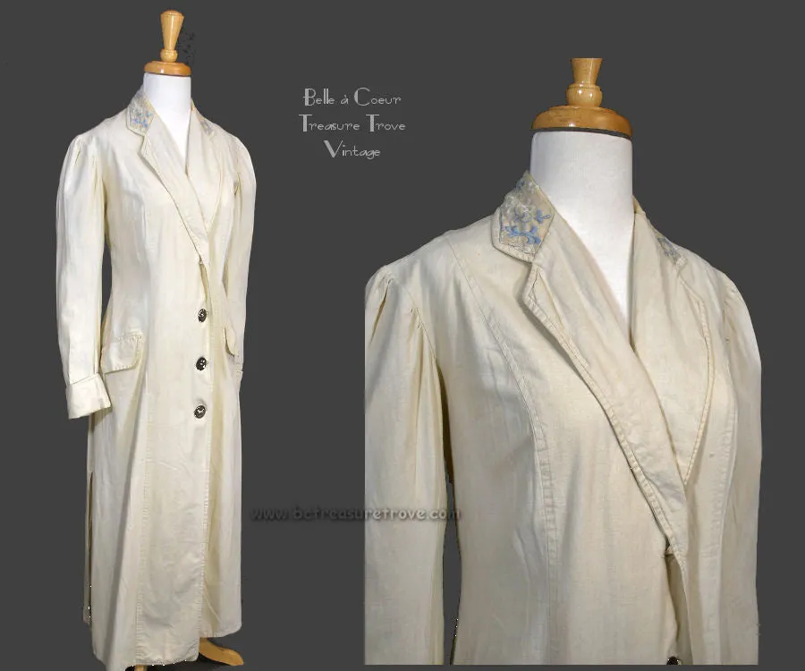 Antique Edwardian Motoring Duster Coat