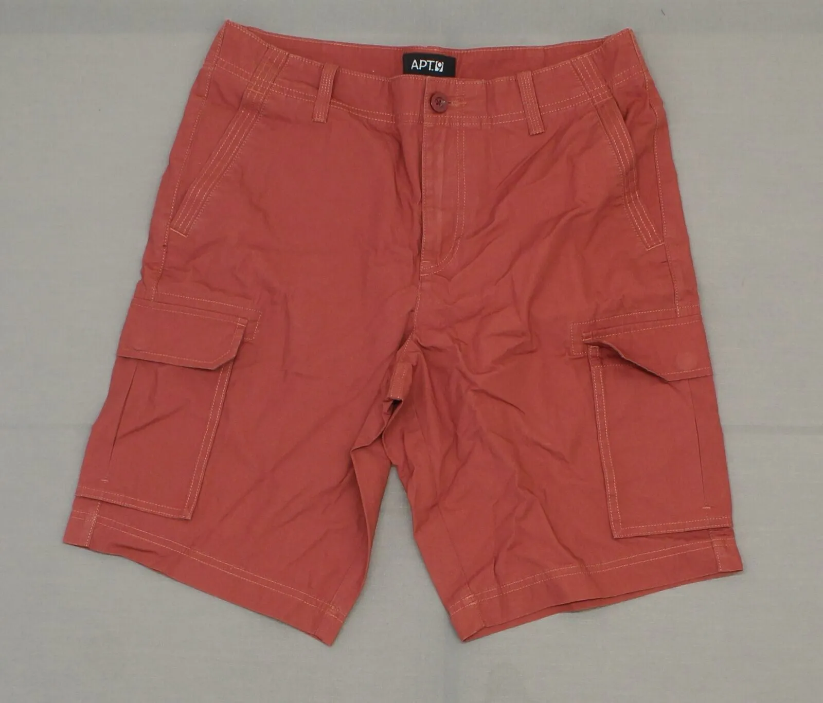 Apt. 9 Men's Cotton Cargo Shorts Brick Red 33