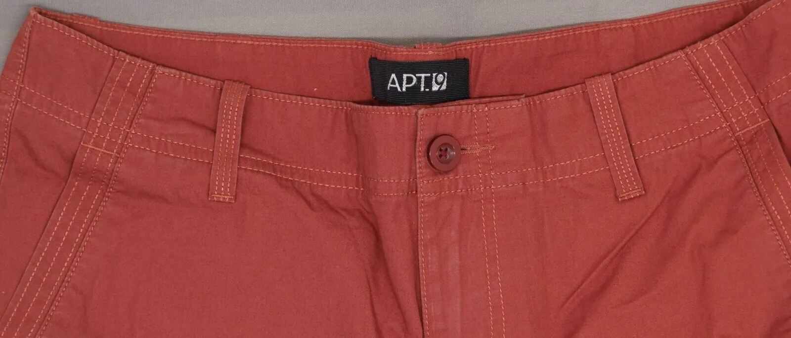 Apt. 9 Men's Cotton Cargo Shorts Brick Red 33