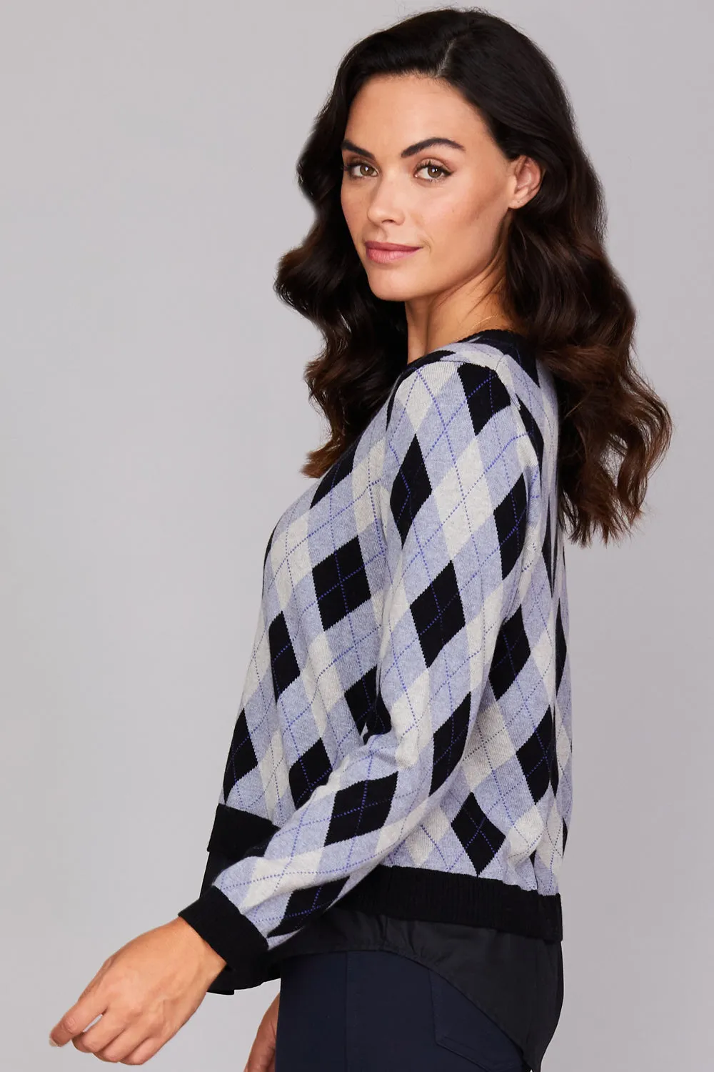 Argyle Easy Crew Neck- FINAL SALE