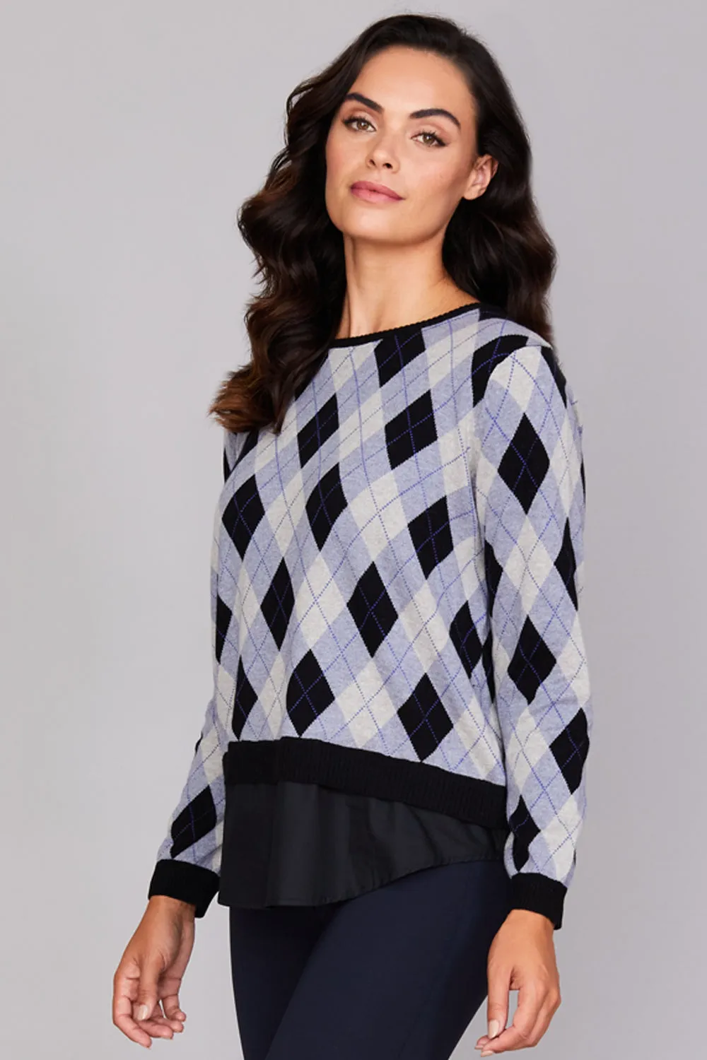 Argyle Easy Crew Neck- FINAL SALE
