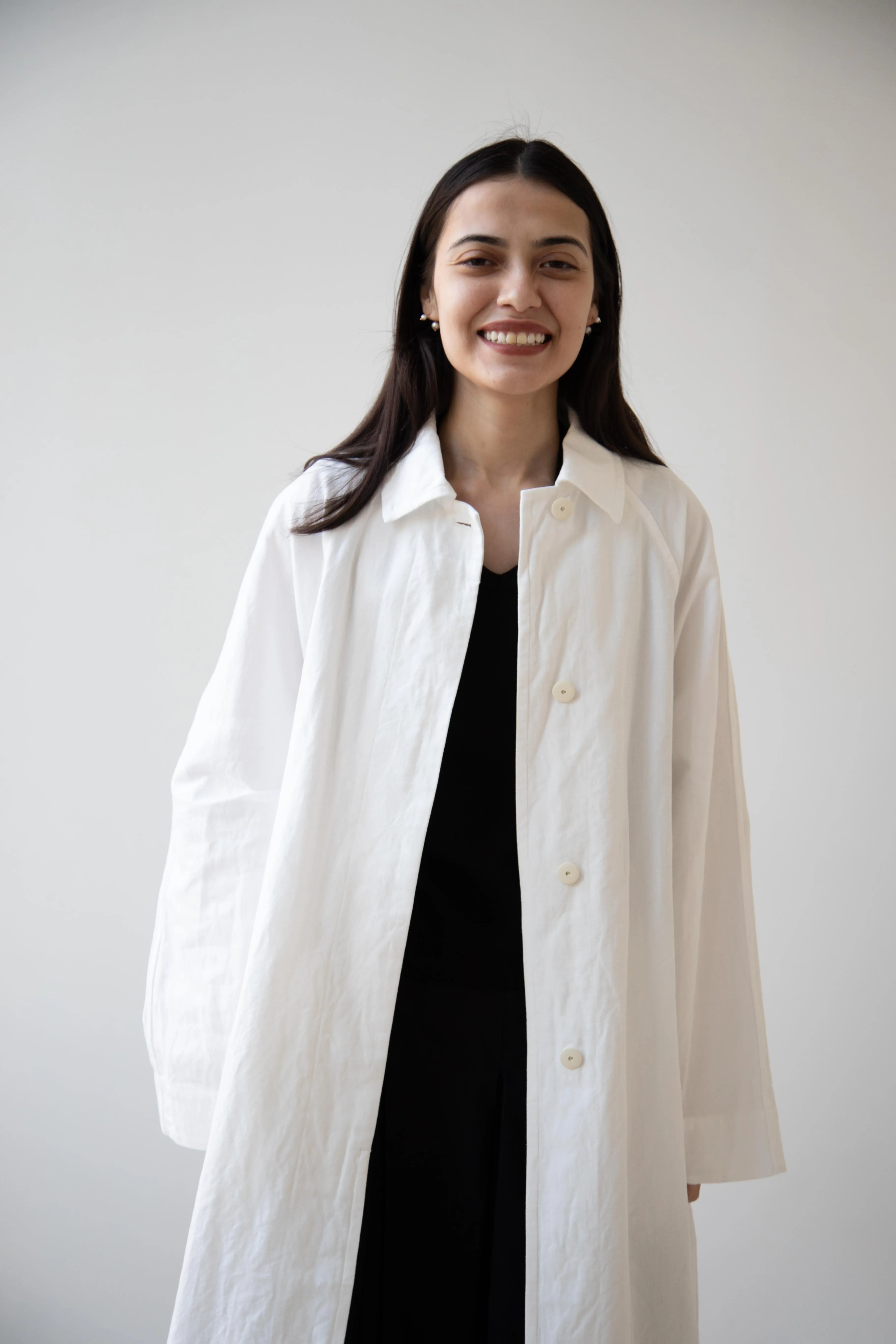 Arts & Science | Bal Collar Coat in Off White Cotton Linen