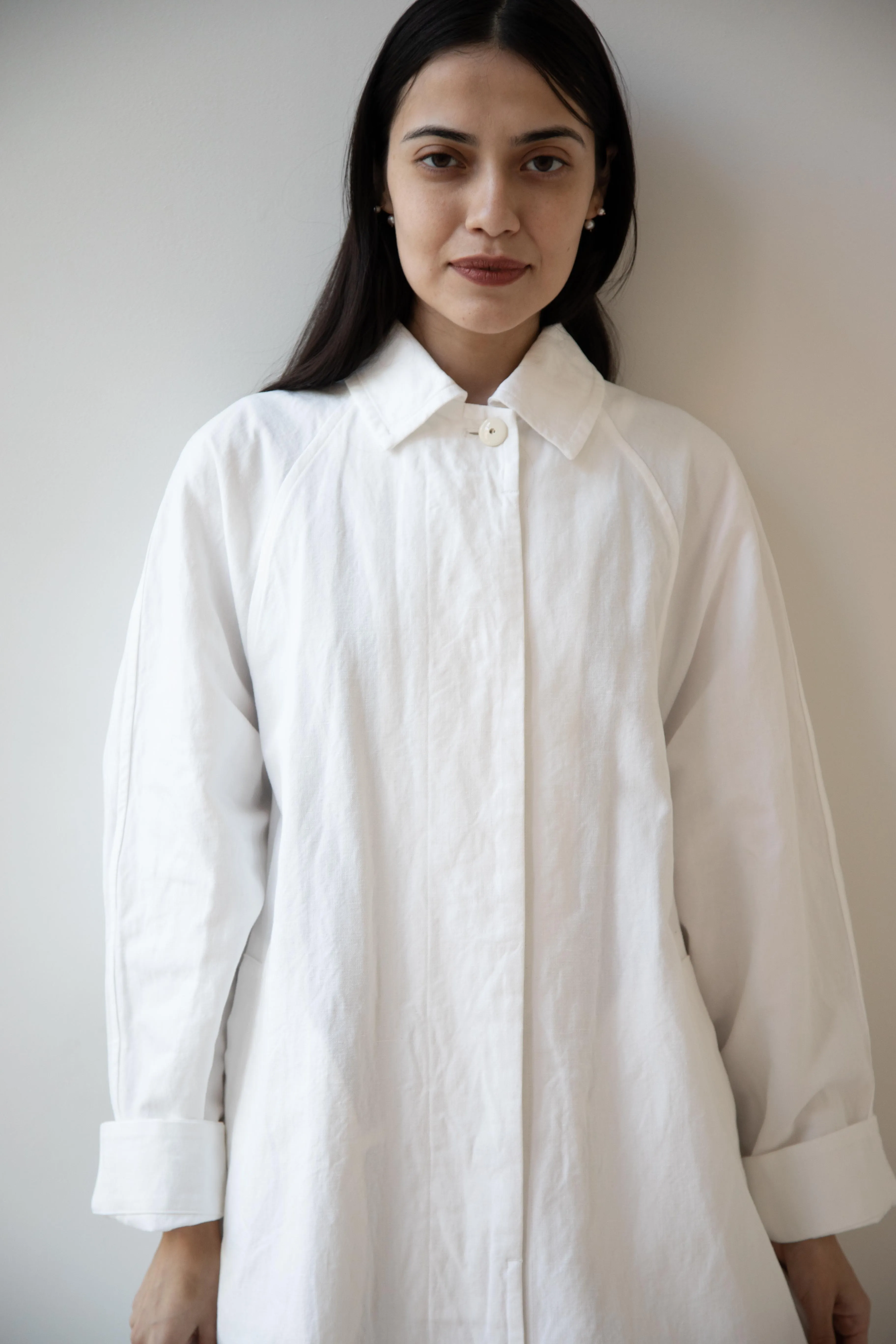 Arts & Science | Bal Collar Coat in Off White Cotton Linen