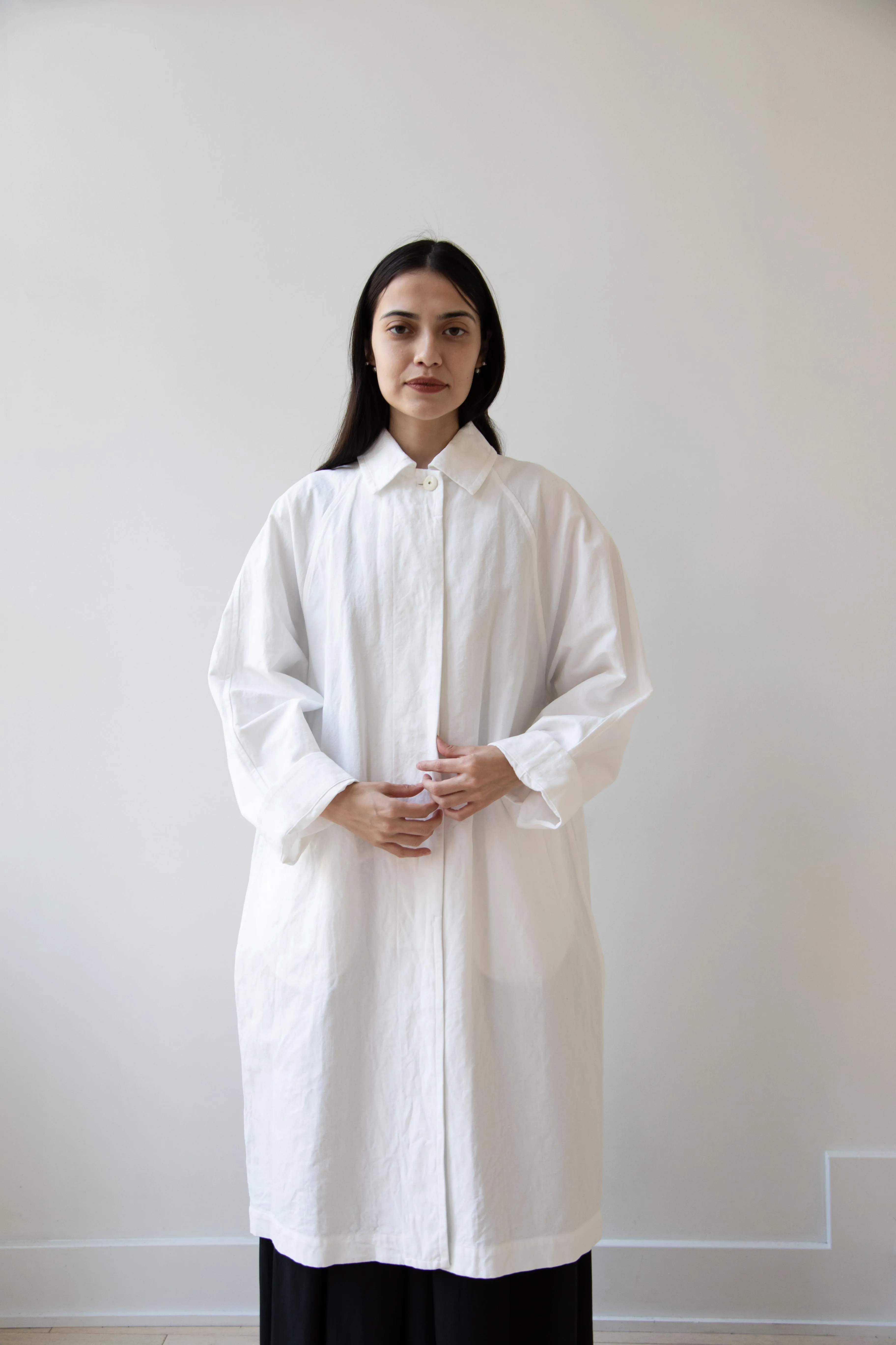 Arts & Science | Bal Collar Coat in Off White Cotton Linen