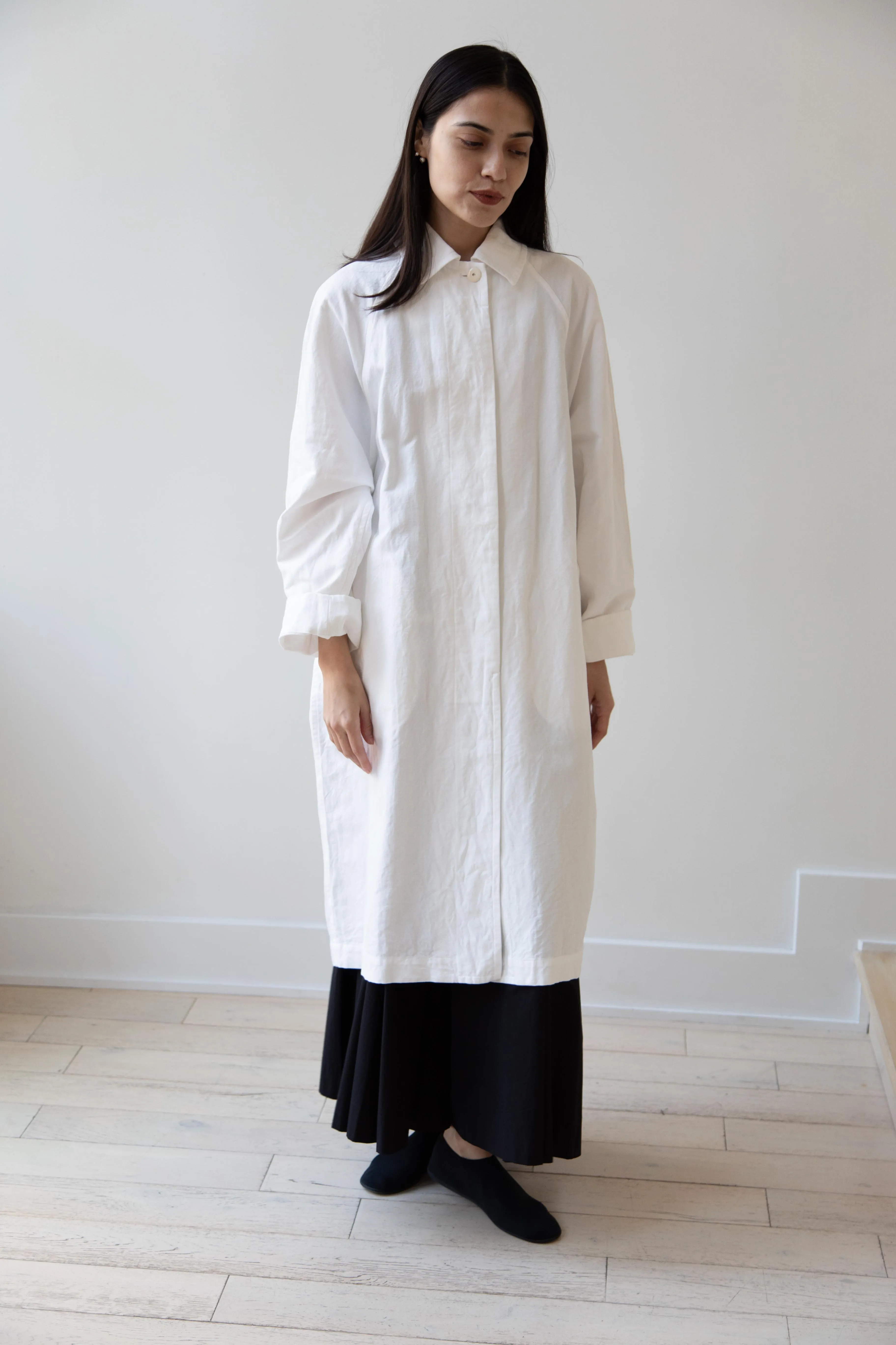 Arts & Science | Bal Collar Coat in Off White Cotton Linen