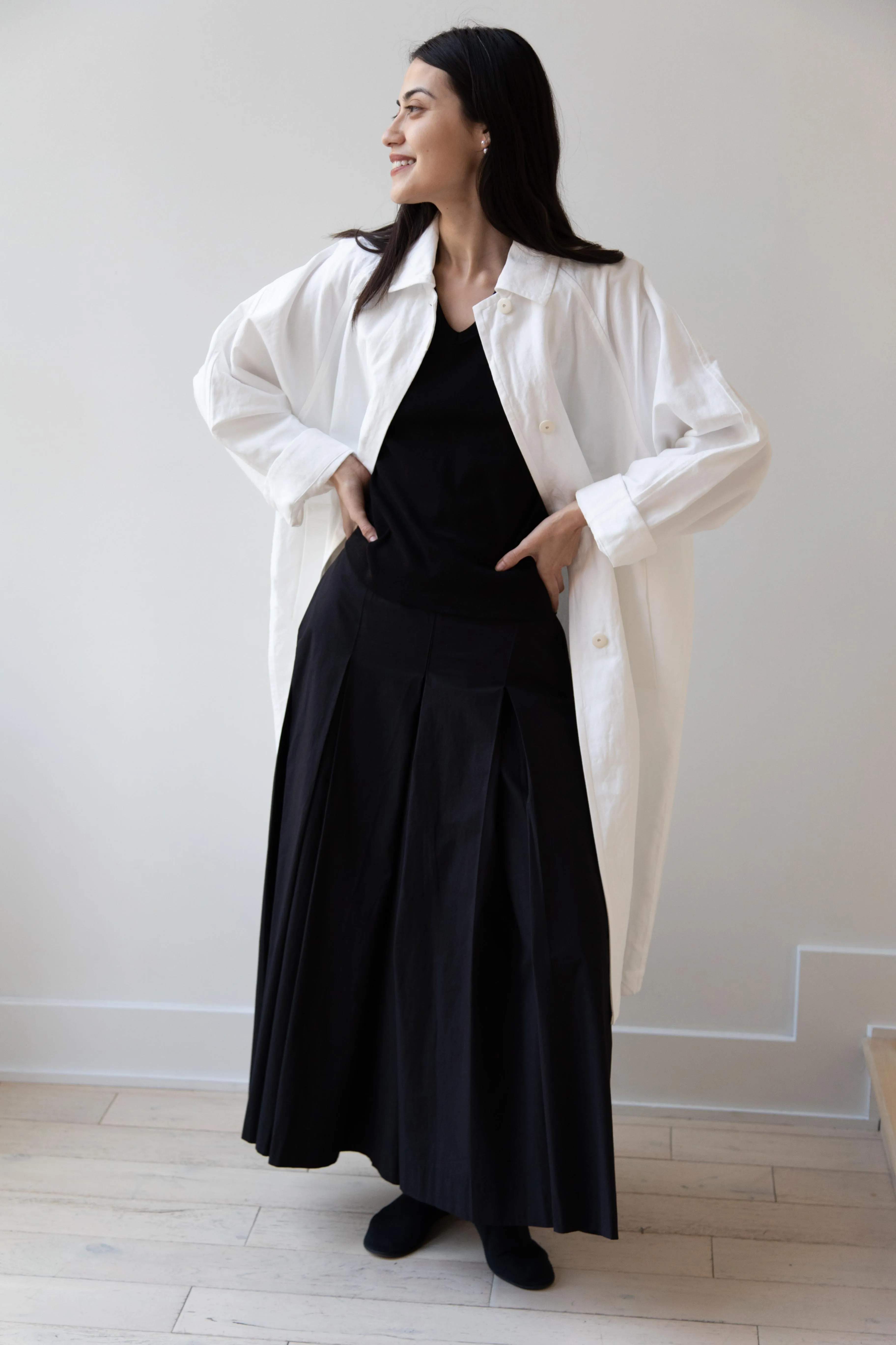 Arts & Science | Bal Collar Coat in Off White Cotton Linen