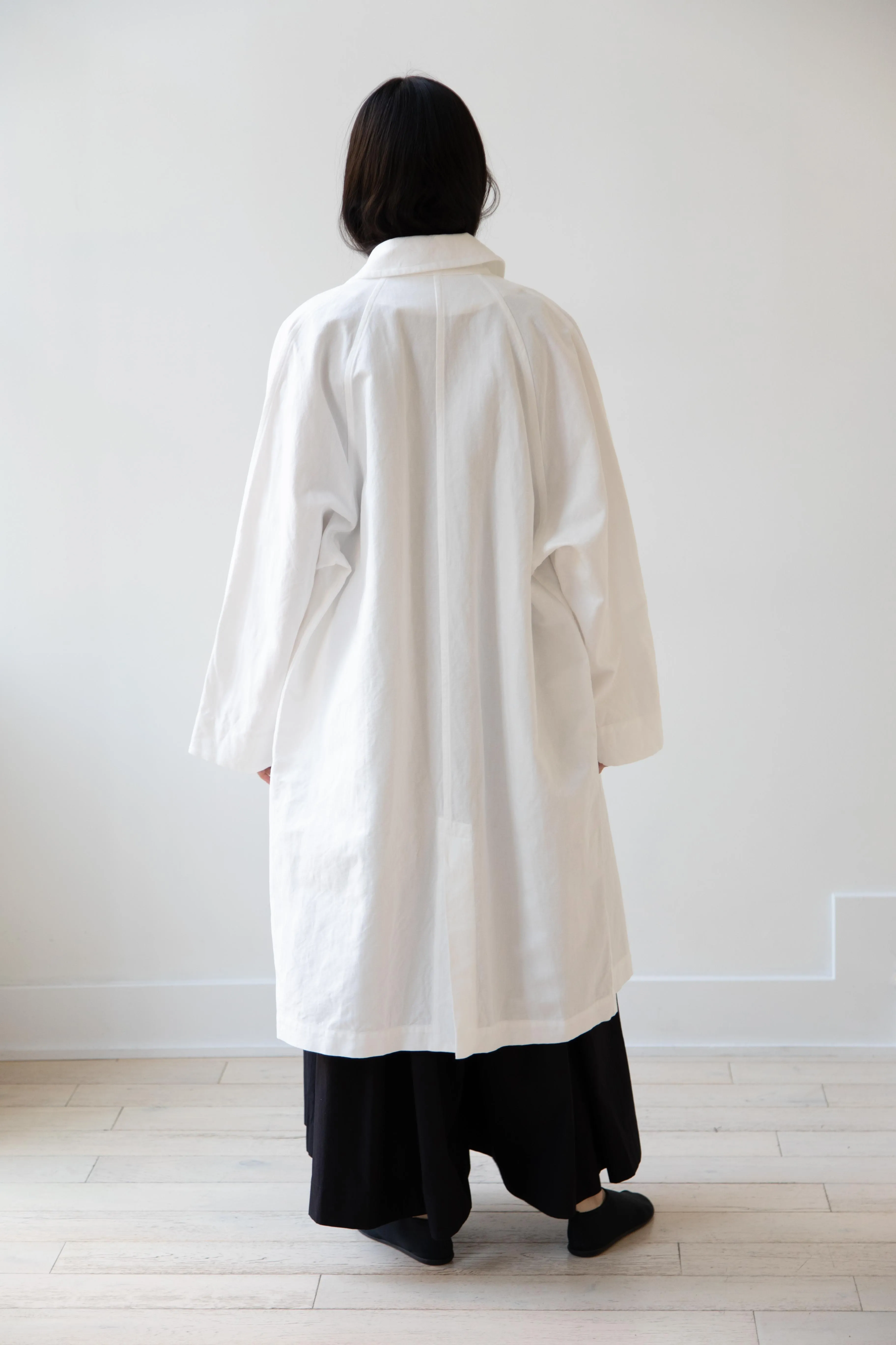 Arts & Science | Bal Collar Coat in Off White Cotton Linen