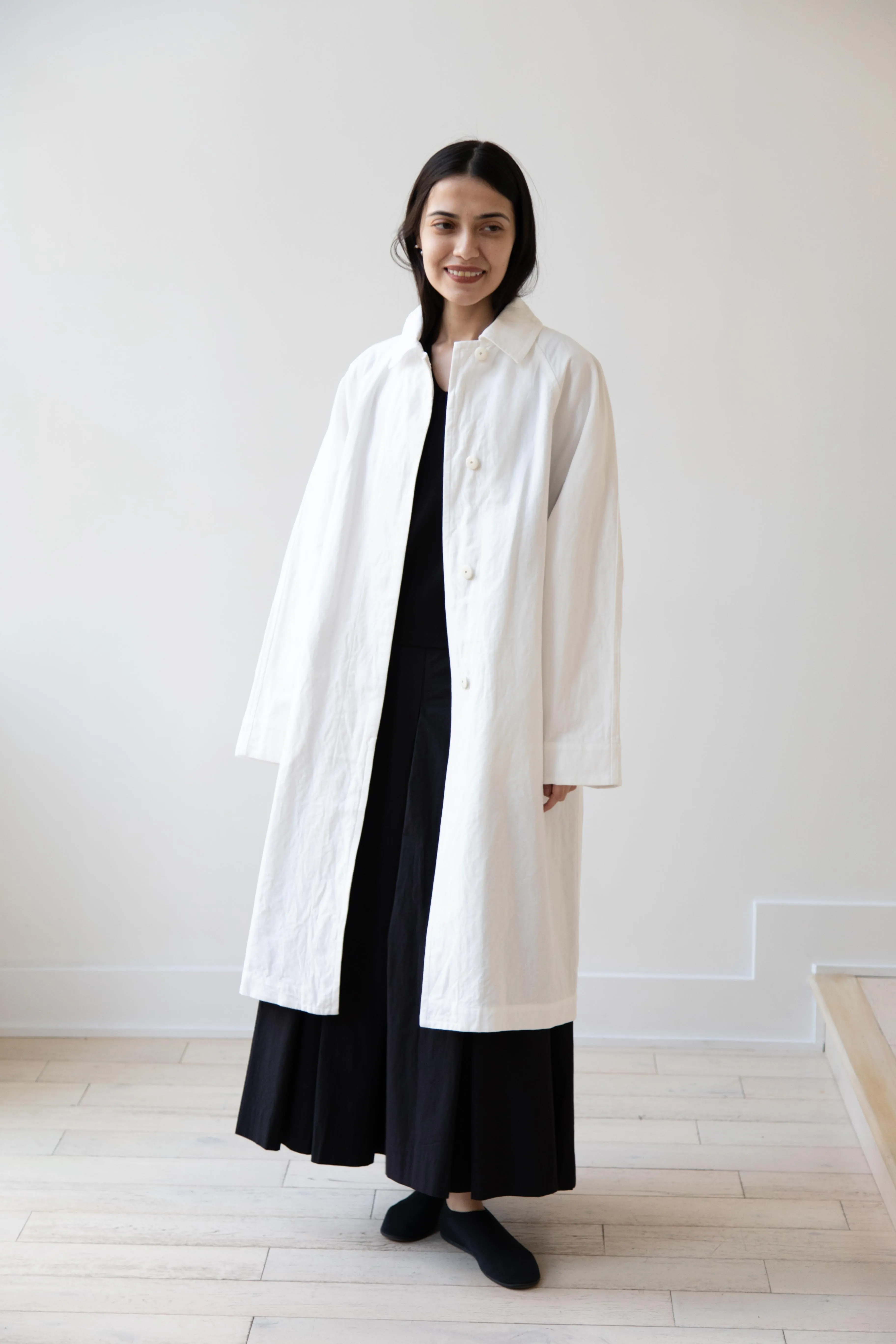 Arts & Science | Bal Collar Coat in Off White Cotton Linen