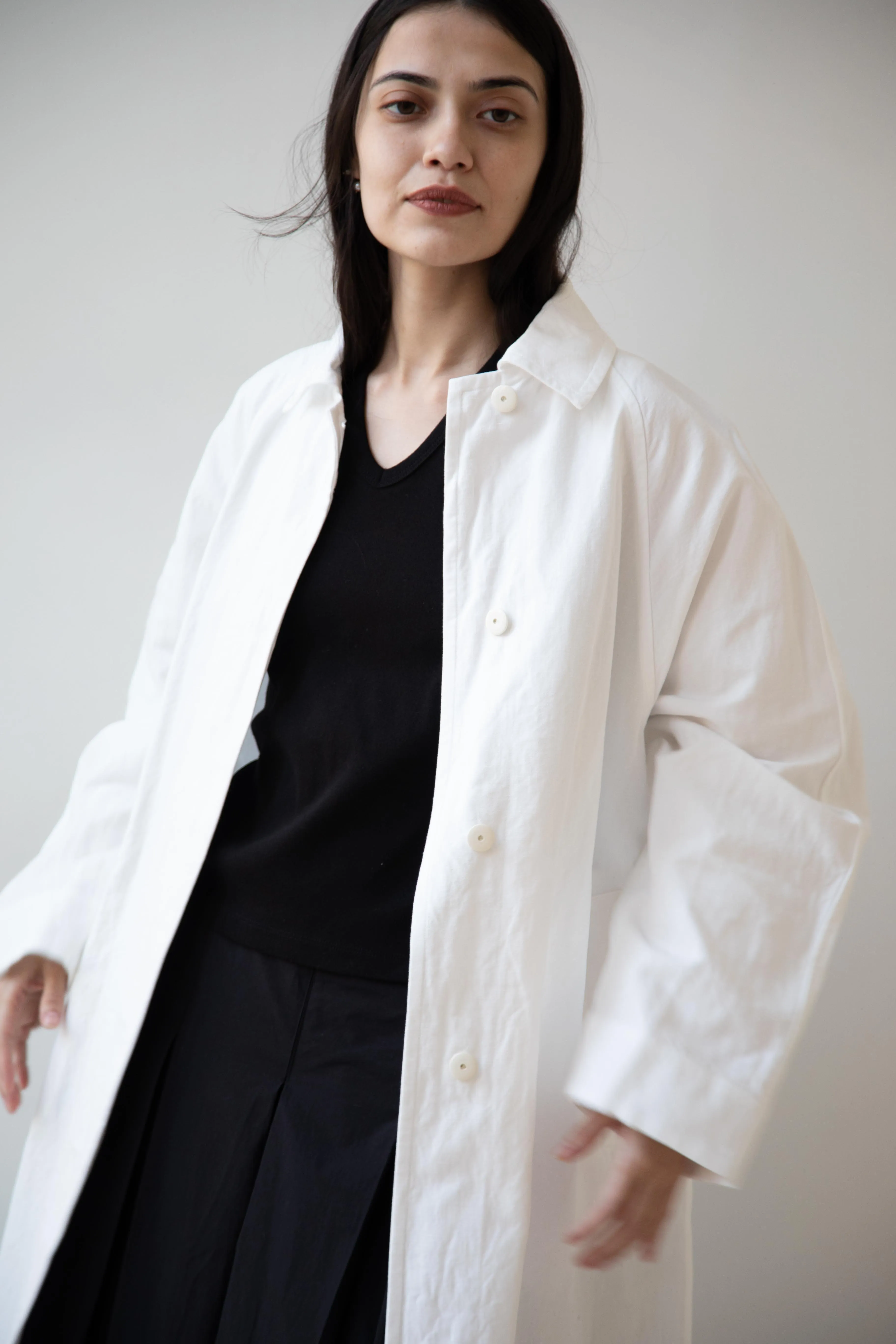 Arts & Science | Bal Collar Coat in Off White Cotton Linen
