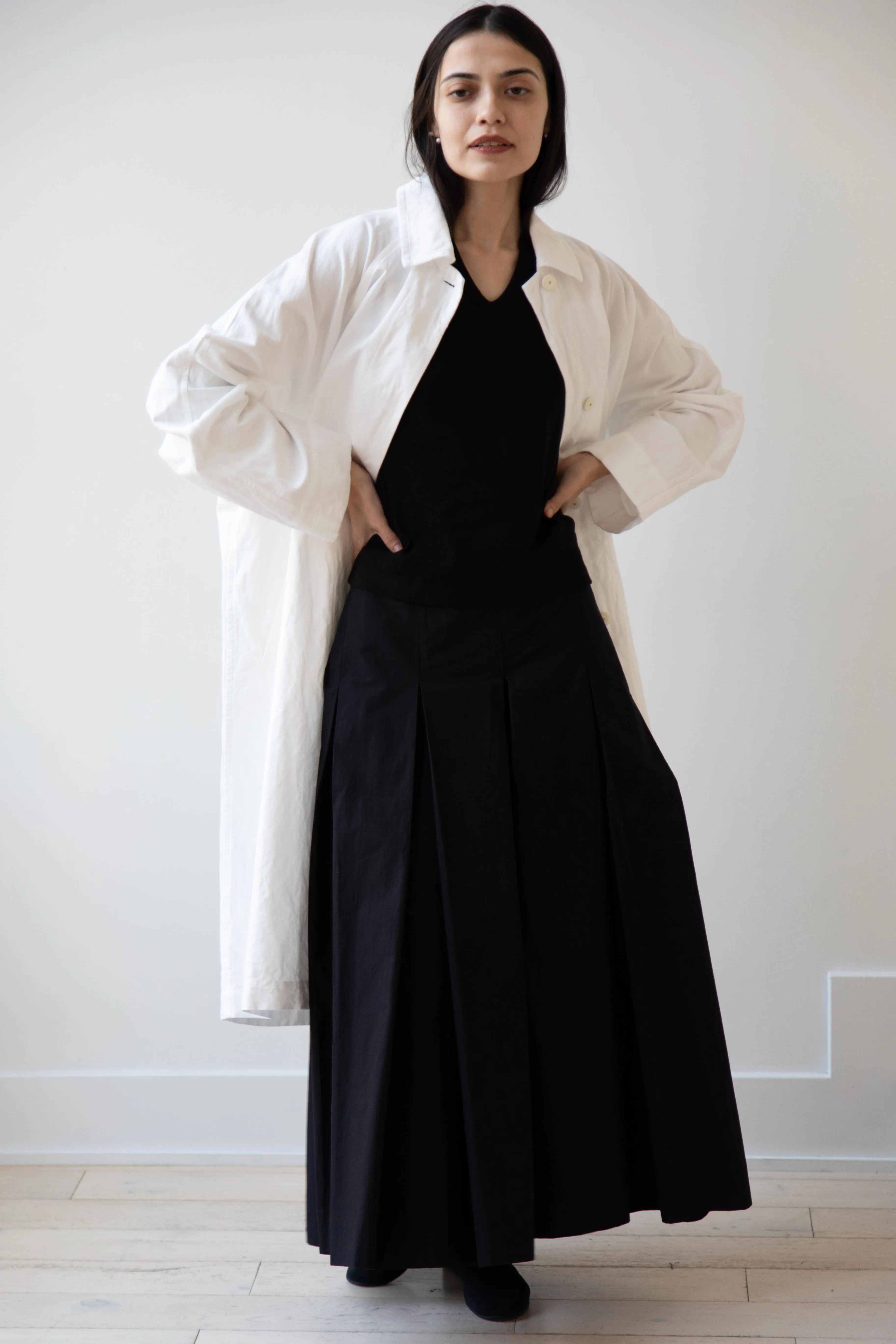Arts & Science | Bal Collar Coat in Off White Cotton Linen