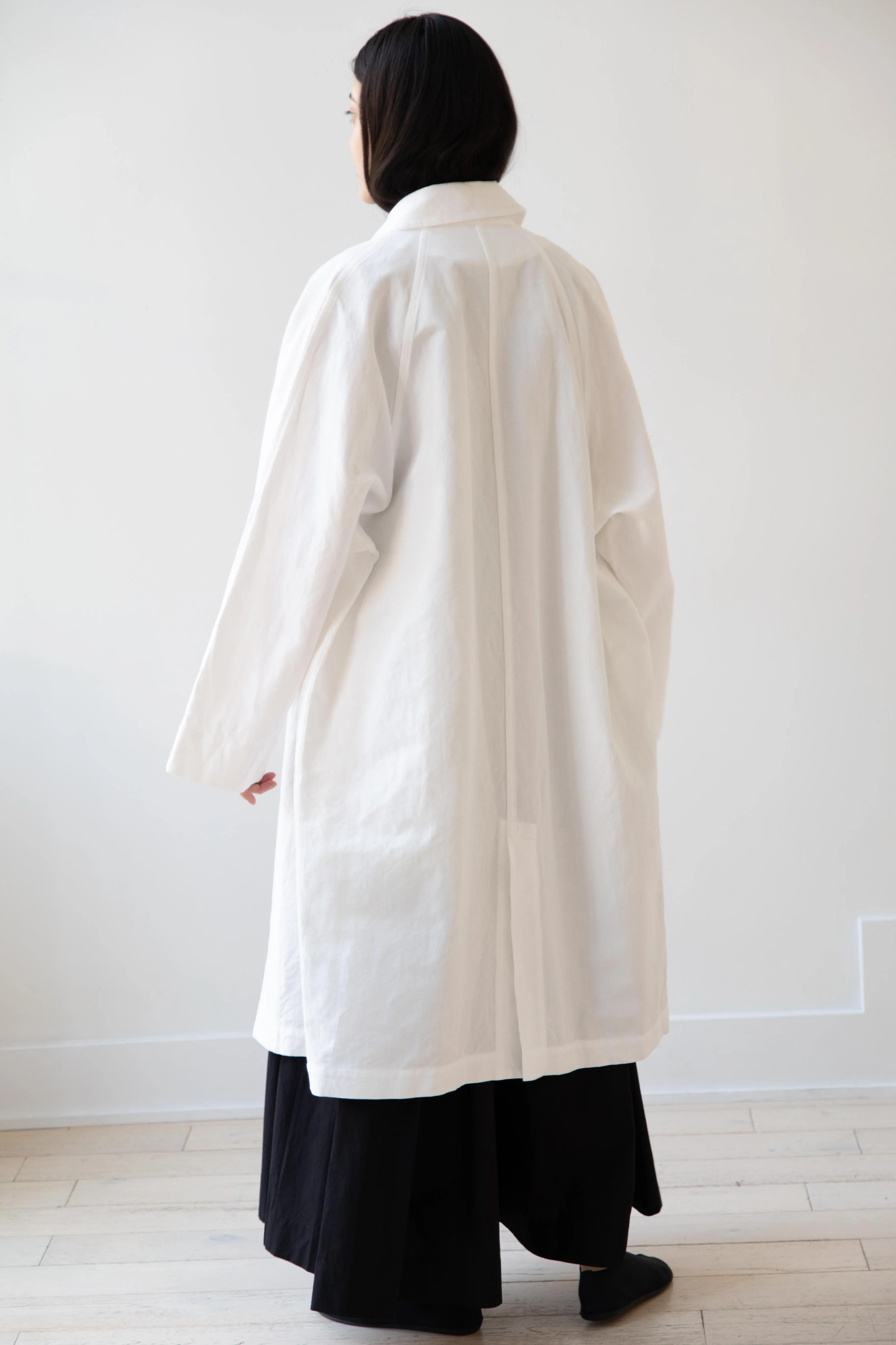 Arts & Science | Bal Collar Coat in Off White Cotton Linen