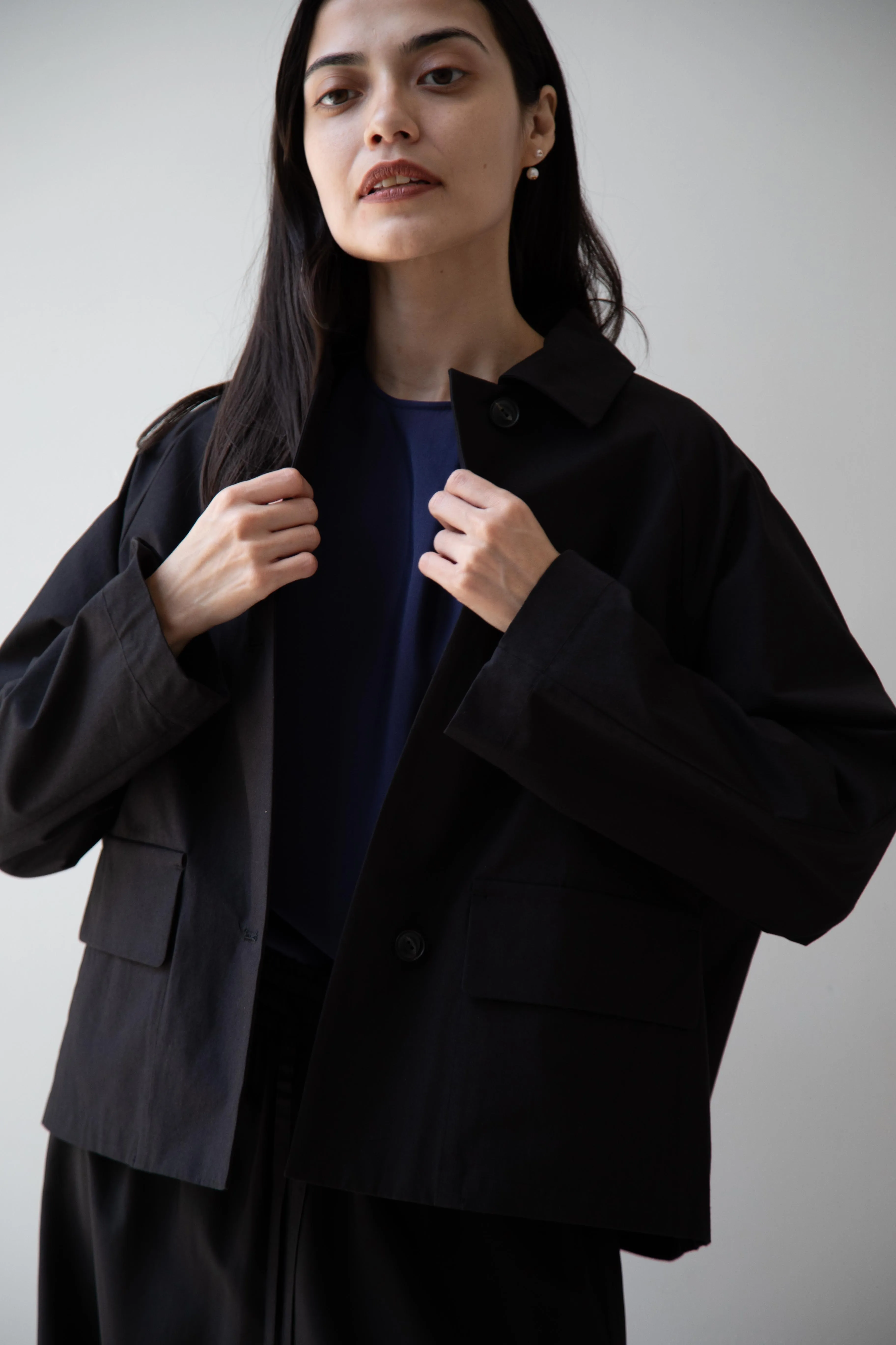 Arts & Science | Bal Collar Cropped Jacket in Black