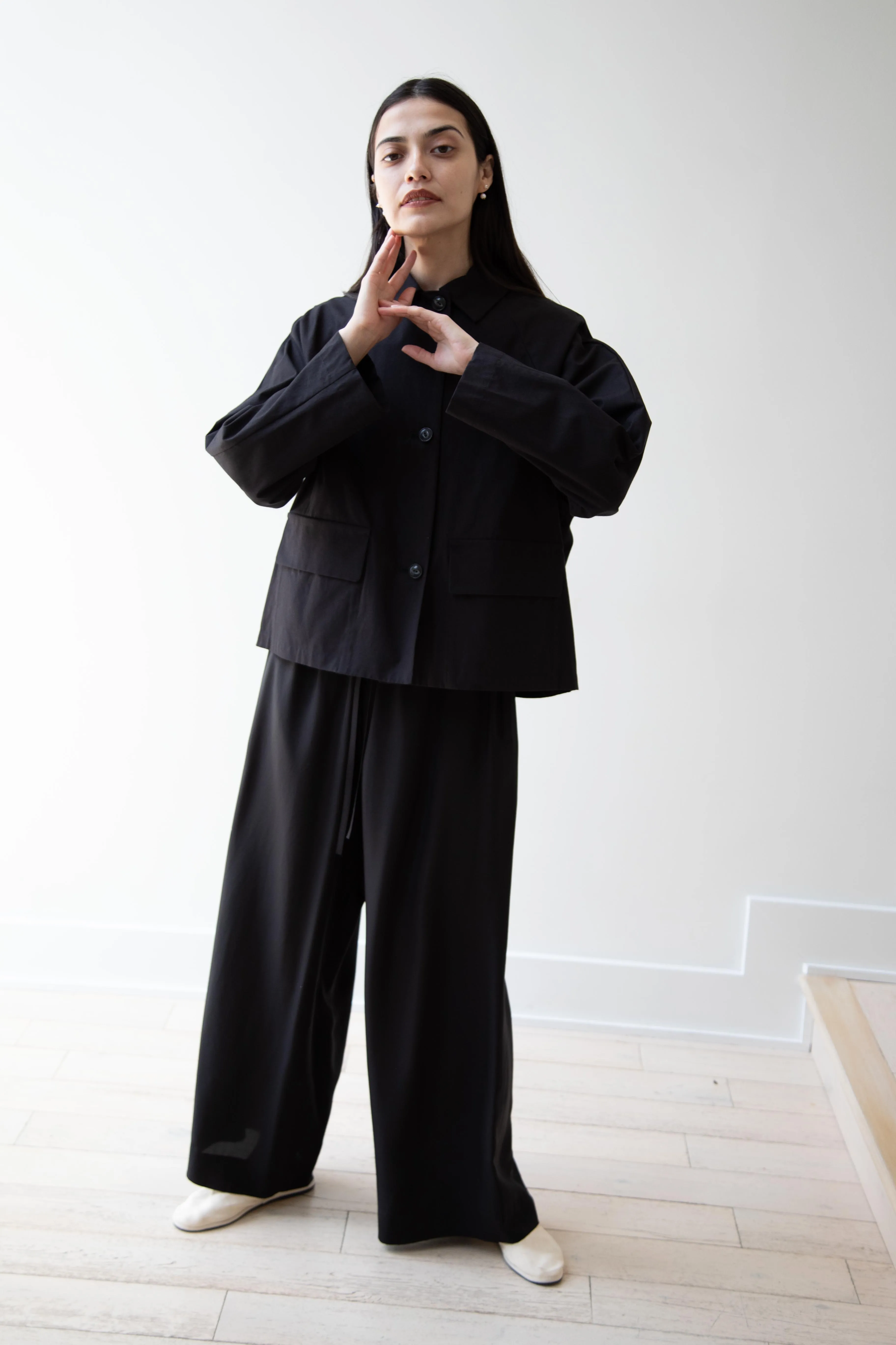 Arts & Science | Bal Collar Cropped Jacket in Black