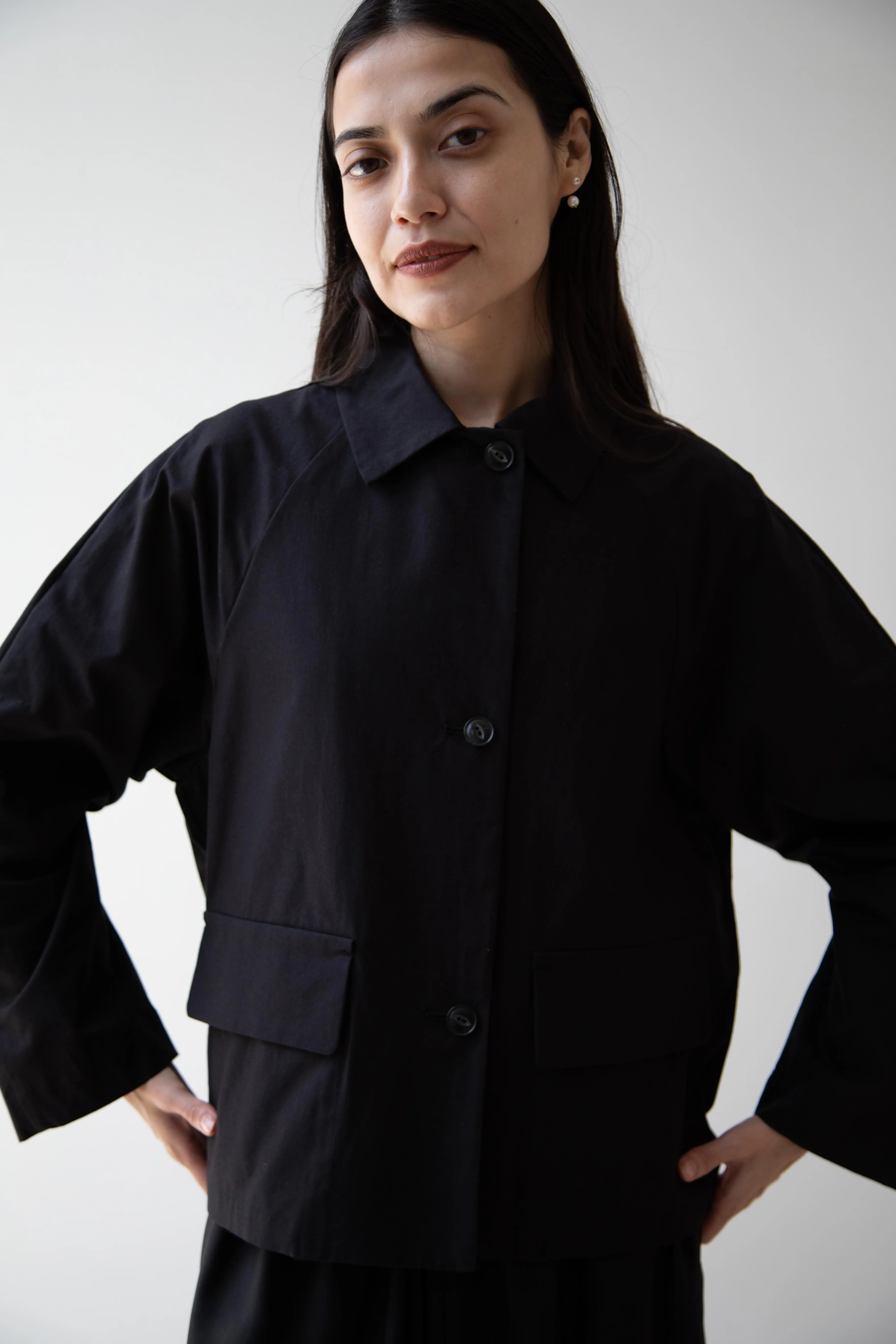 Arts & Science | Bal Collar Cropped Jacket in Black