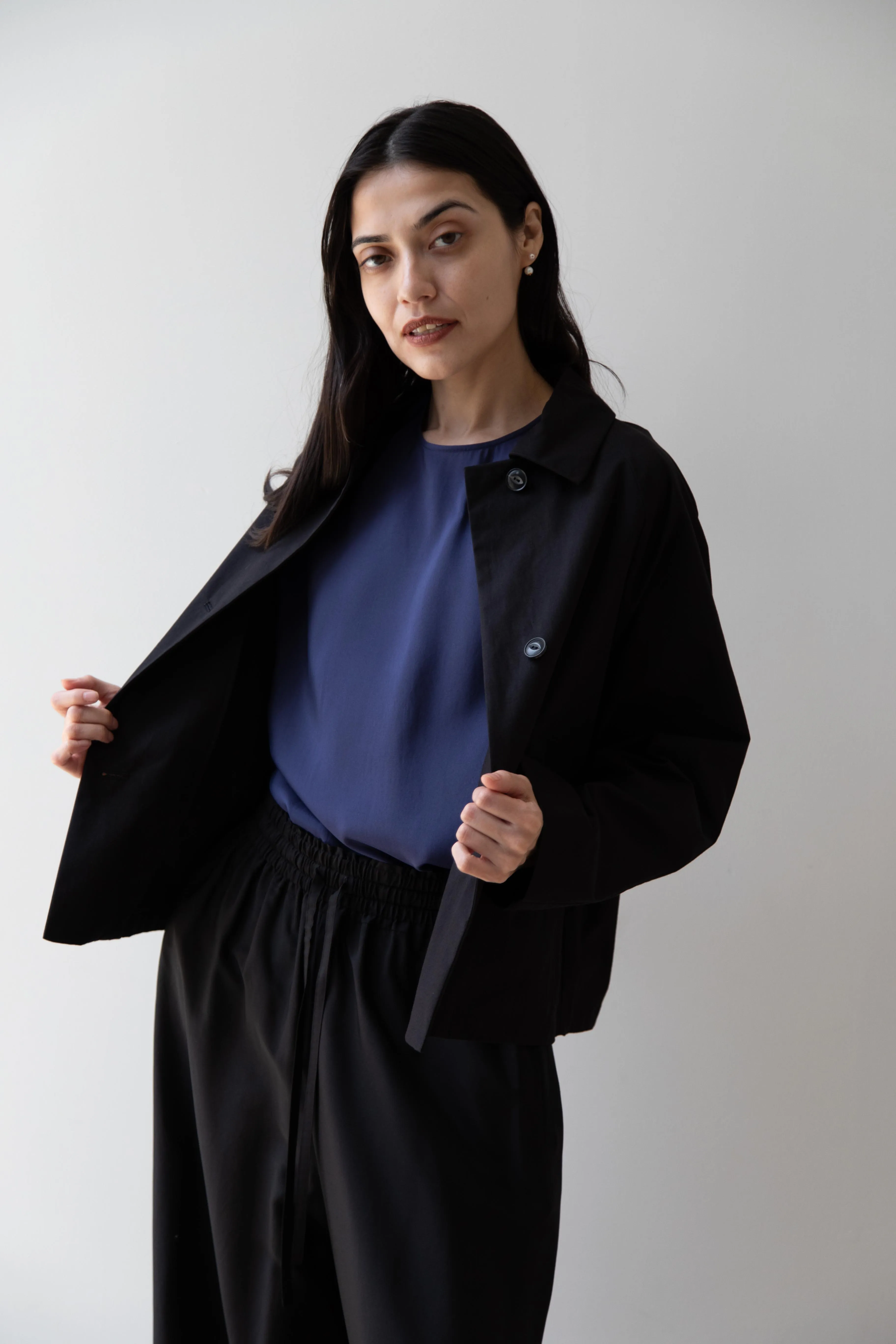 Arts & Science | Bal Collar Cropped Jacket in Black