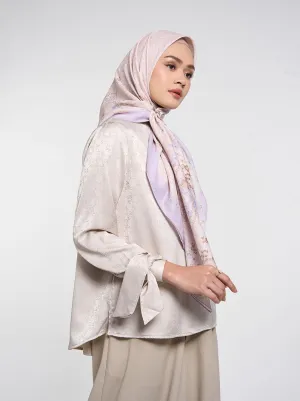 ARUNA GATHERED NECK TOP KHAKI