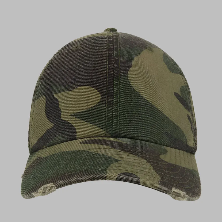 Atlantis - Dad Hat Destroyed - Adjustable - Camouflage