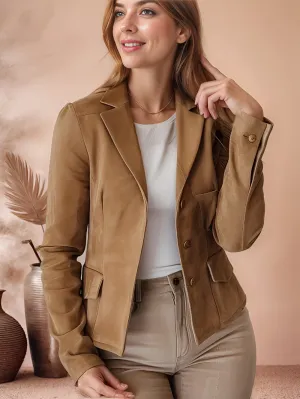 Aventra Shear Suede Leather Overcoat